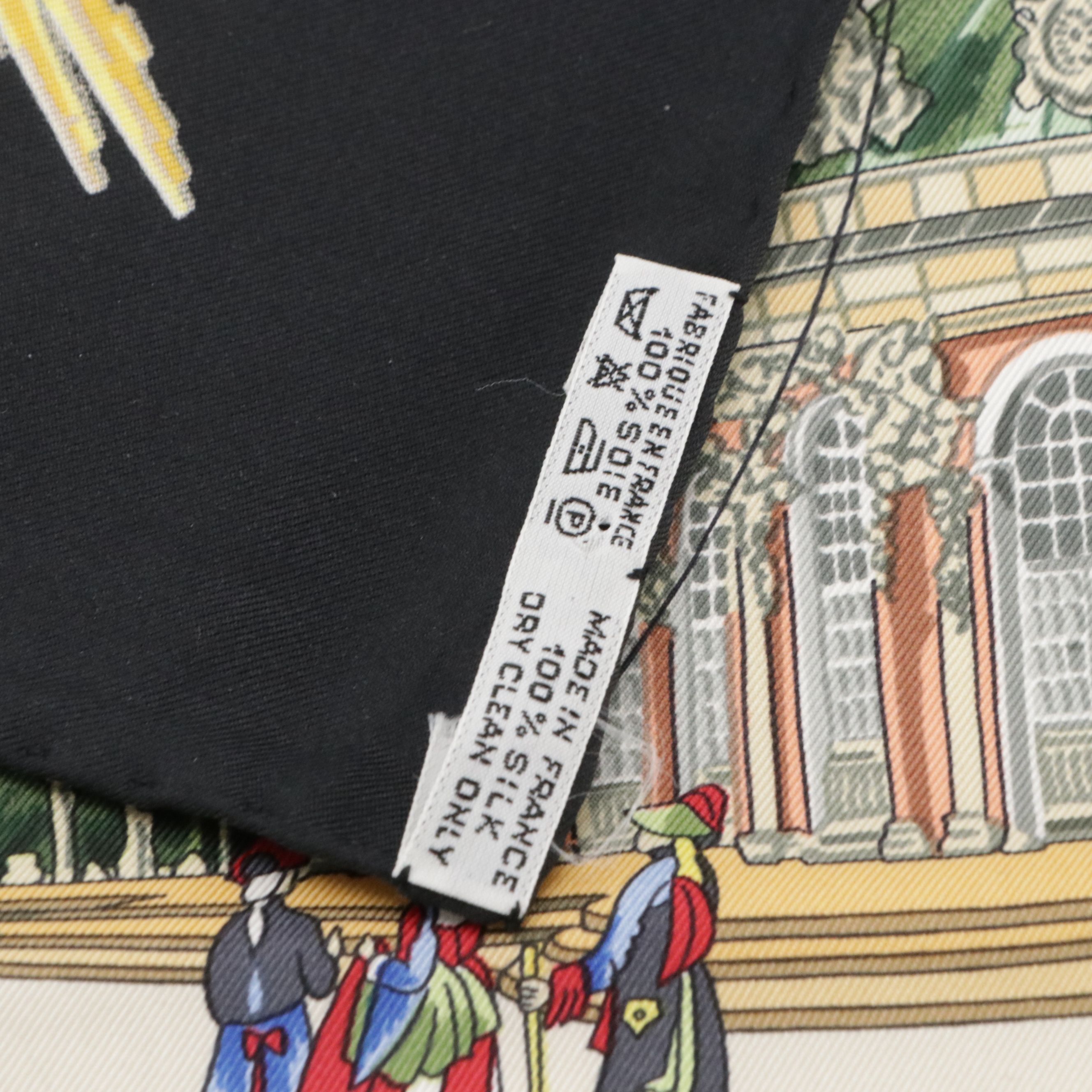 Hermès "Sanssoucy" Silk Twill Scarf 90