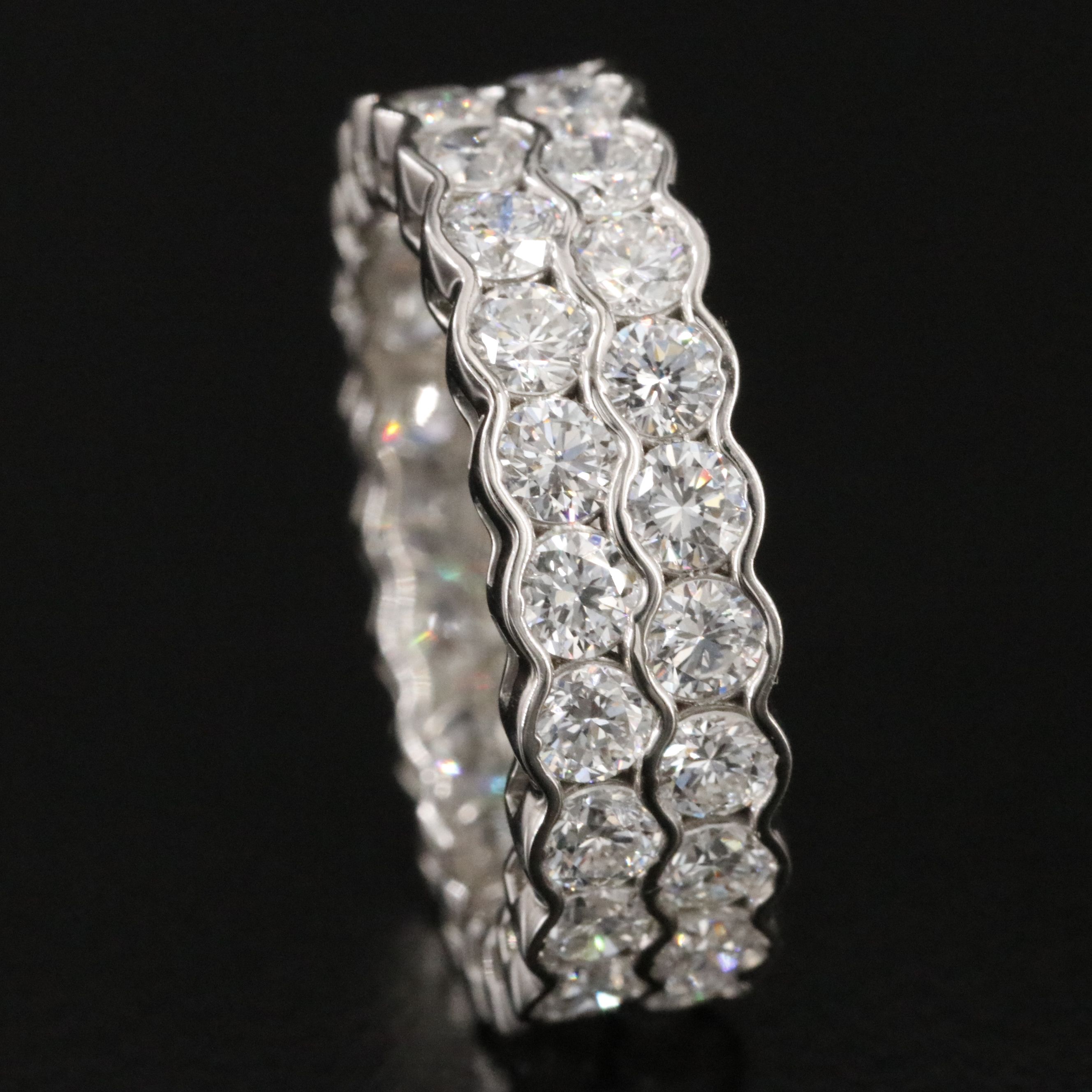 Platinum 4.27 CTW Lab Grown Diamond Eternity Band