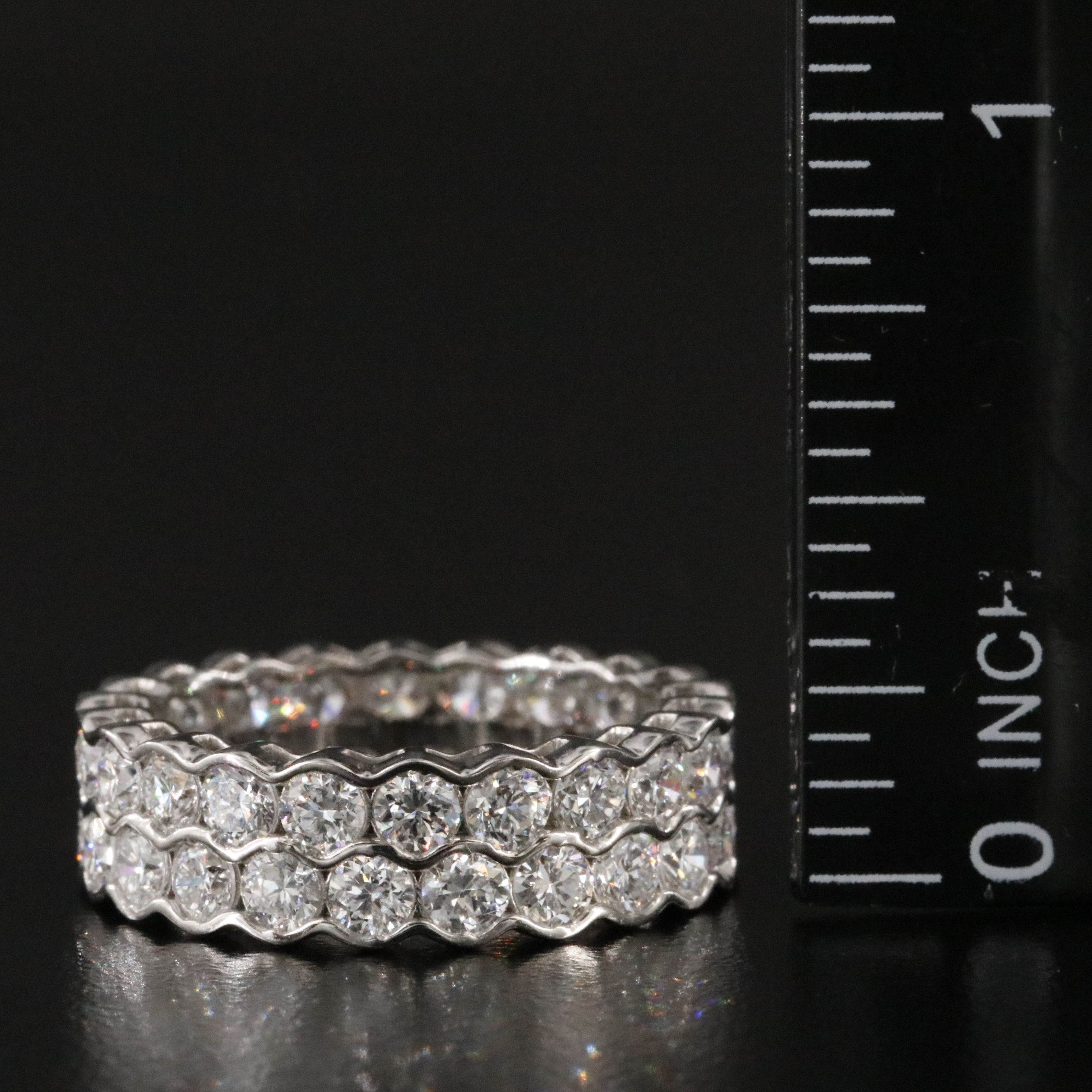 Platinum 4.27 CTW Lab Grown Diamond Eternity Band