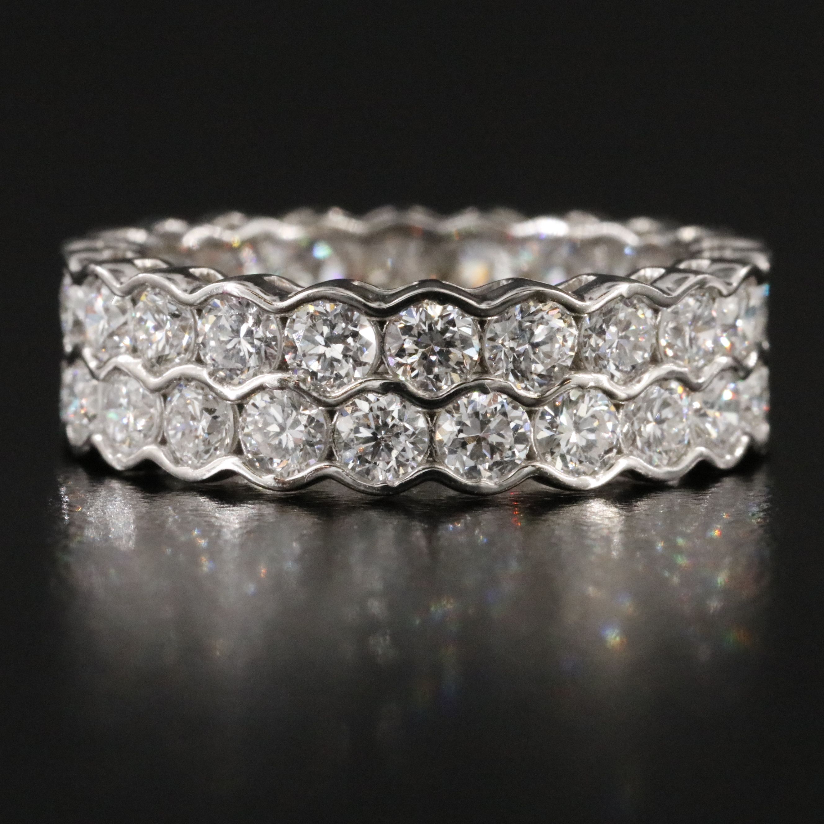 Platinum 4.27 CTW Lab Grown Diamond Eternity Band