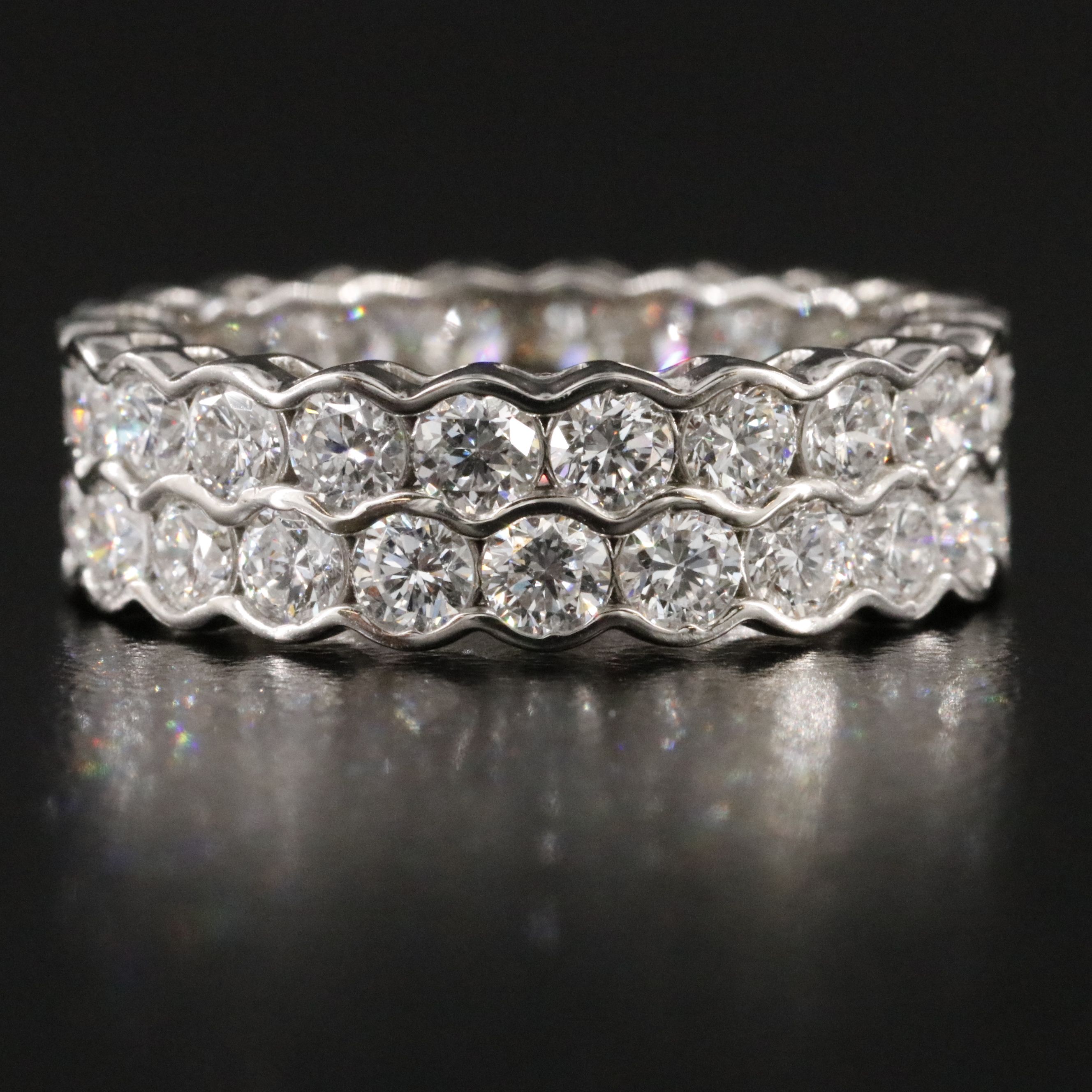 Platinum 4.27 CTW Lab Grown Diamond Eternity Band