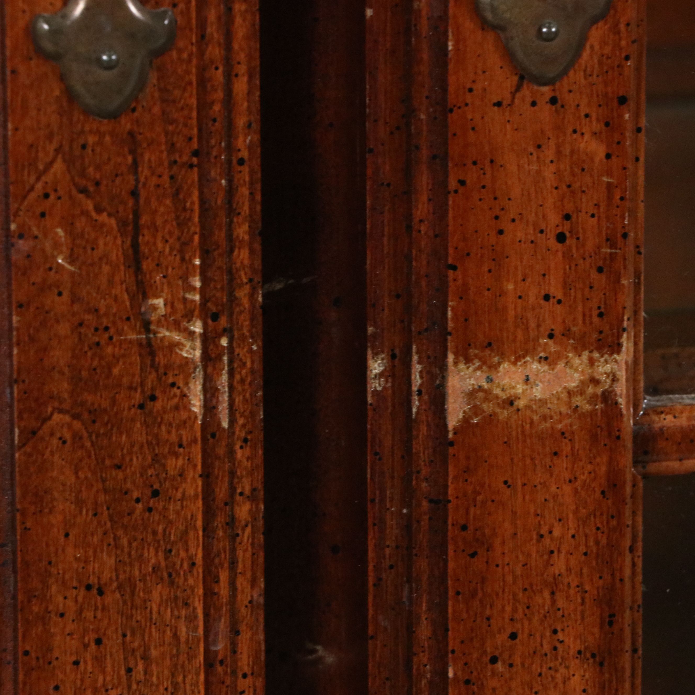 Queen Anne Style Cherry China Hutch, Late 20th Century