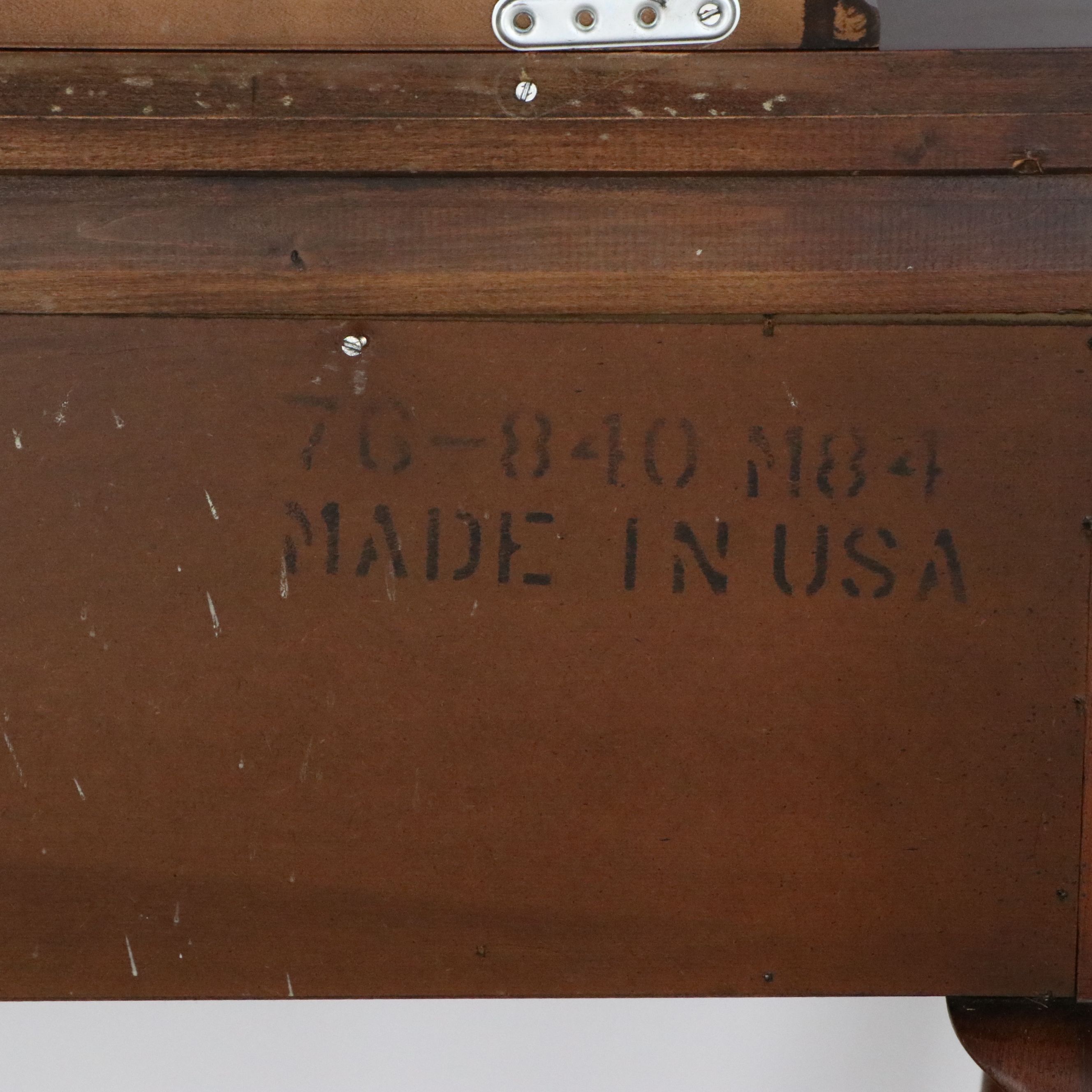 Queen Anne Style Cherry China Hutch, Late 20th Century