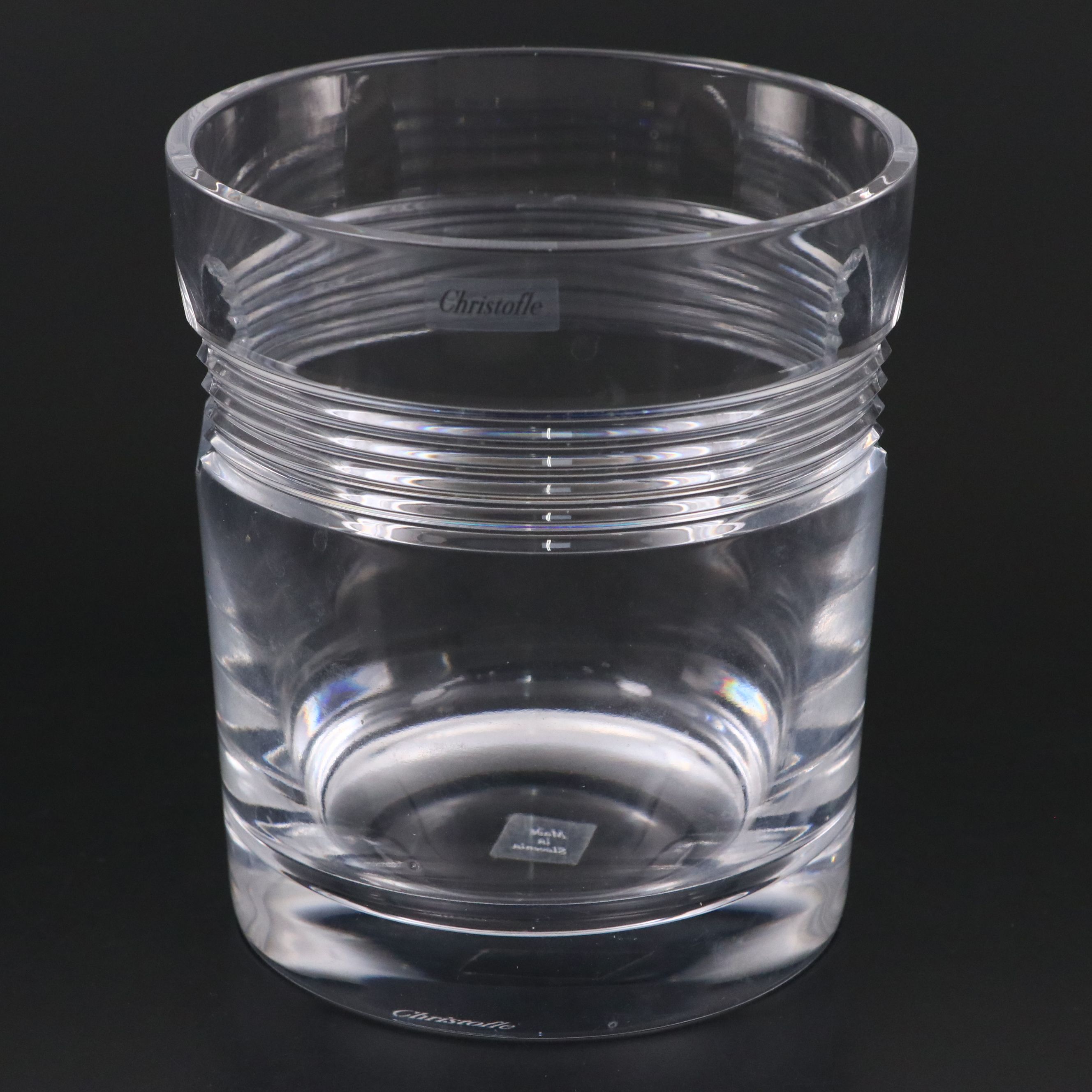 Christofle Slovenian Crystal Ice Bucket