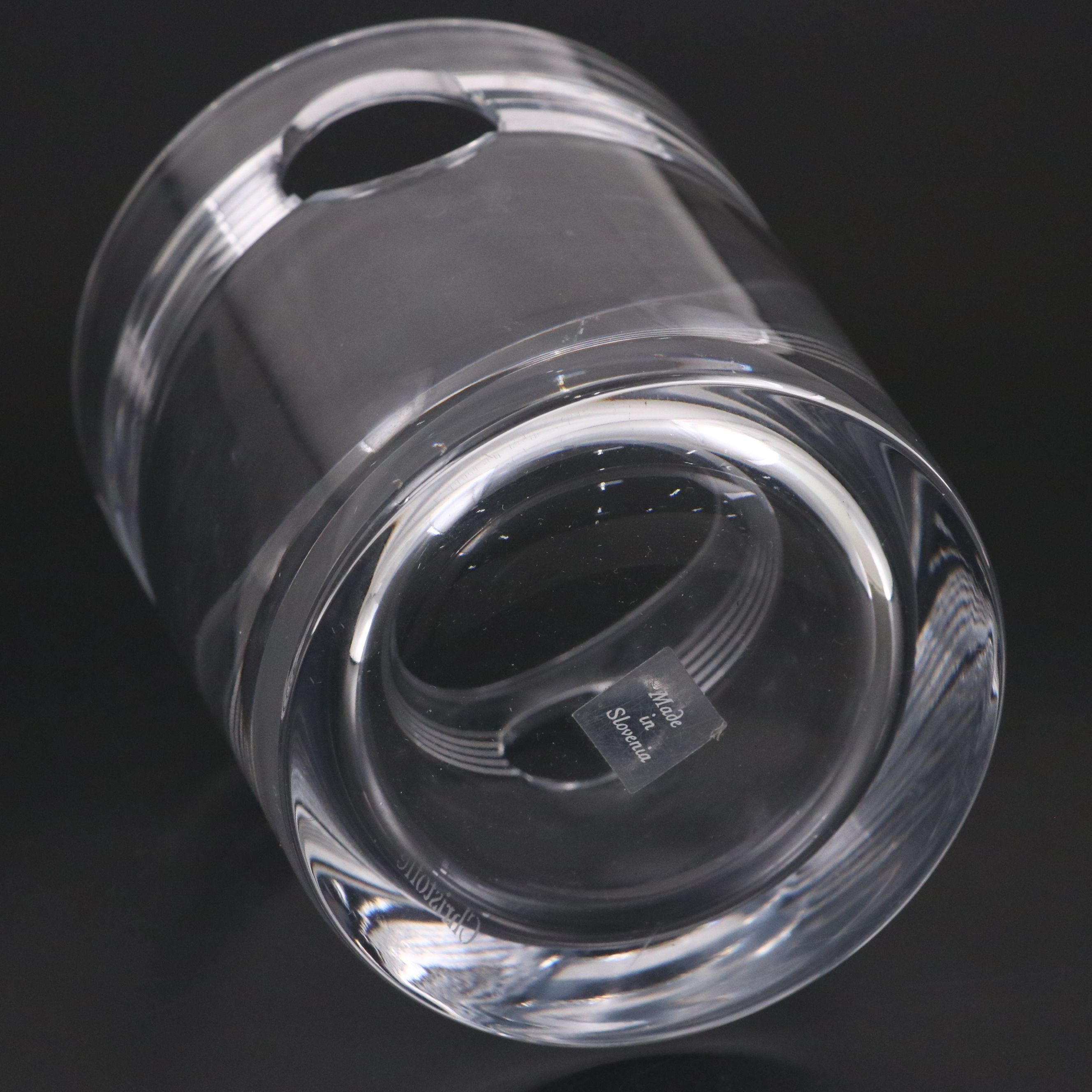 Christofle Slovenian Crystal Ice Bucket