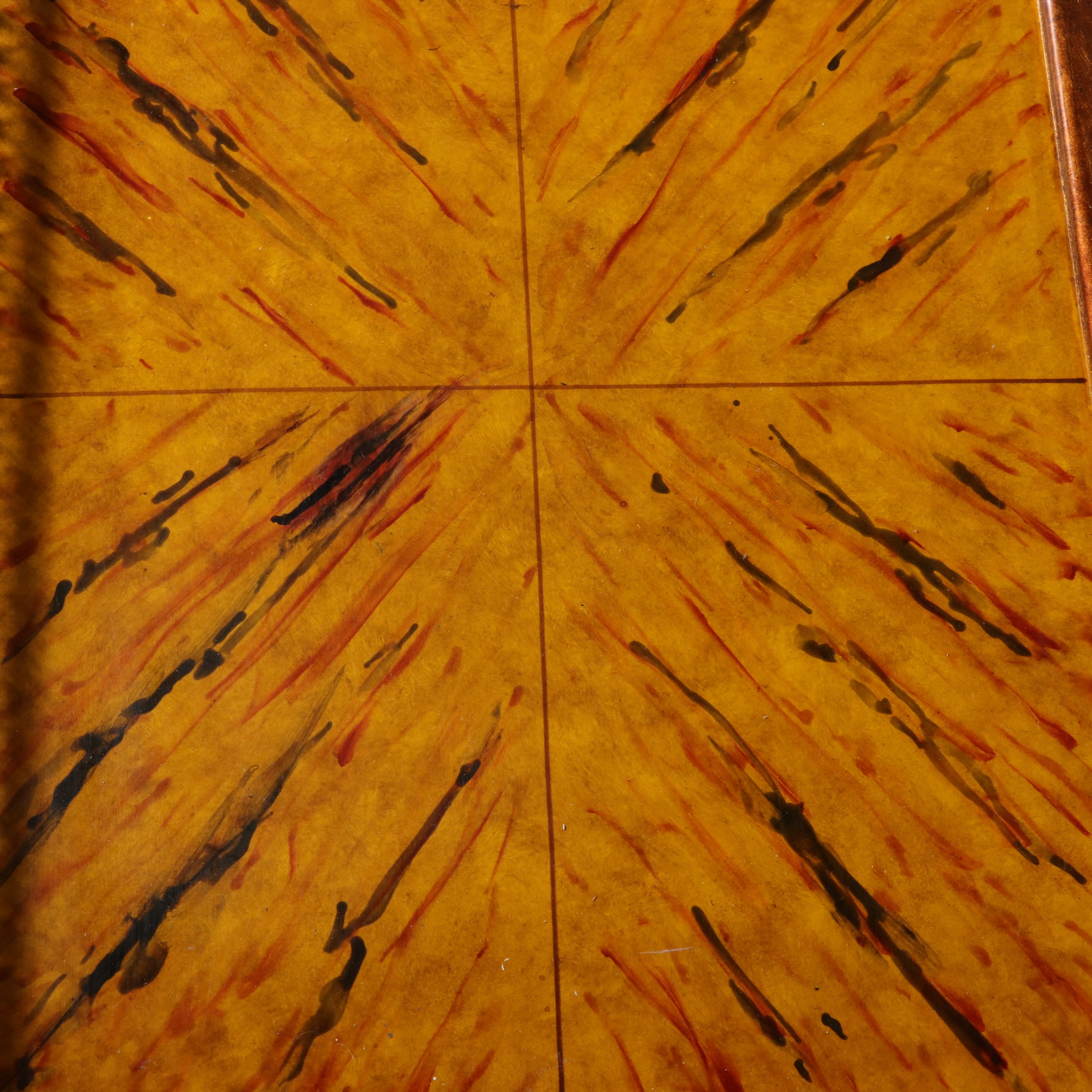 English Regency Style Faux Tortoise Shell Painted Three-Tier Étagère