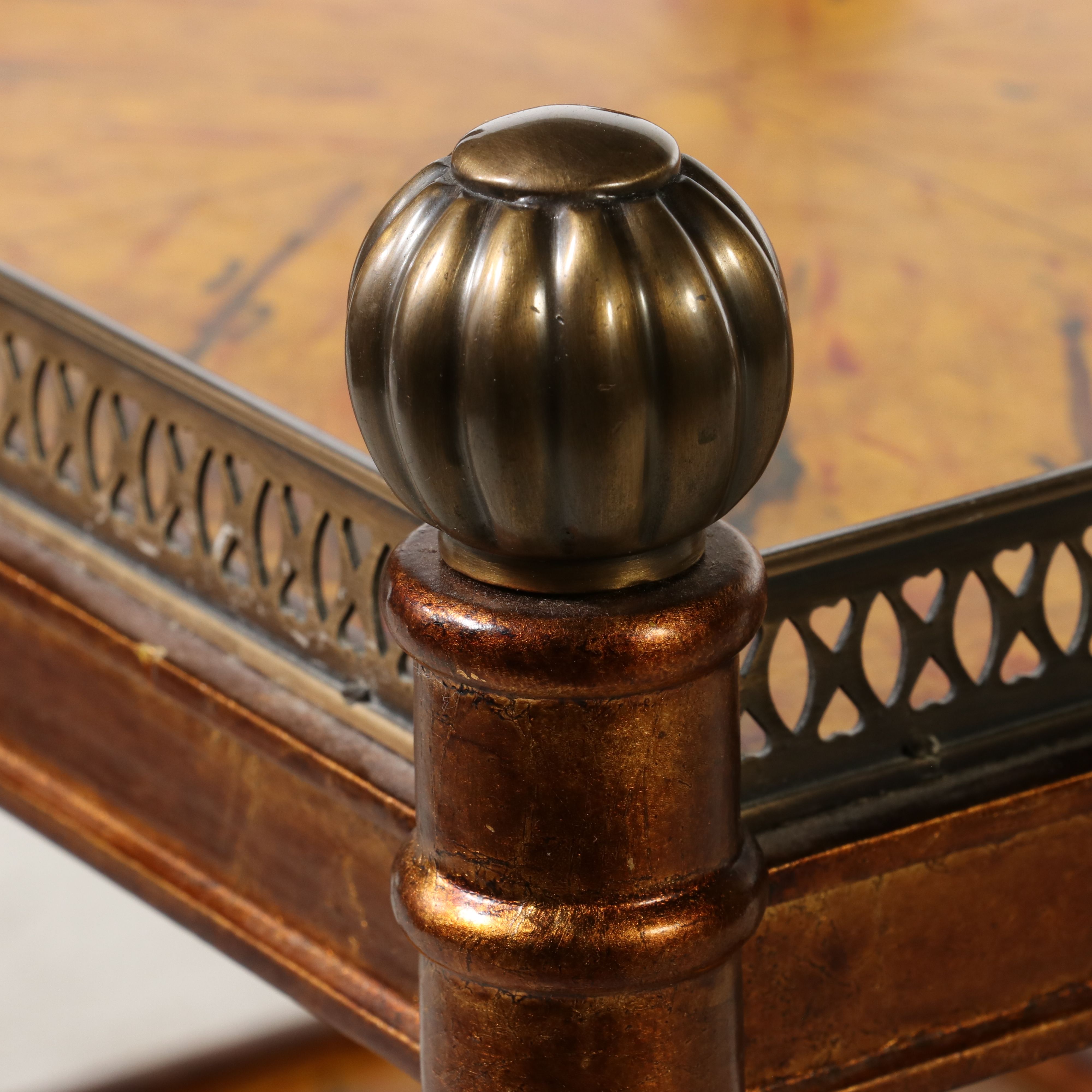 English Regency Style Faux Tortoise Shell Painted Three-Tier Étagère