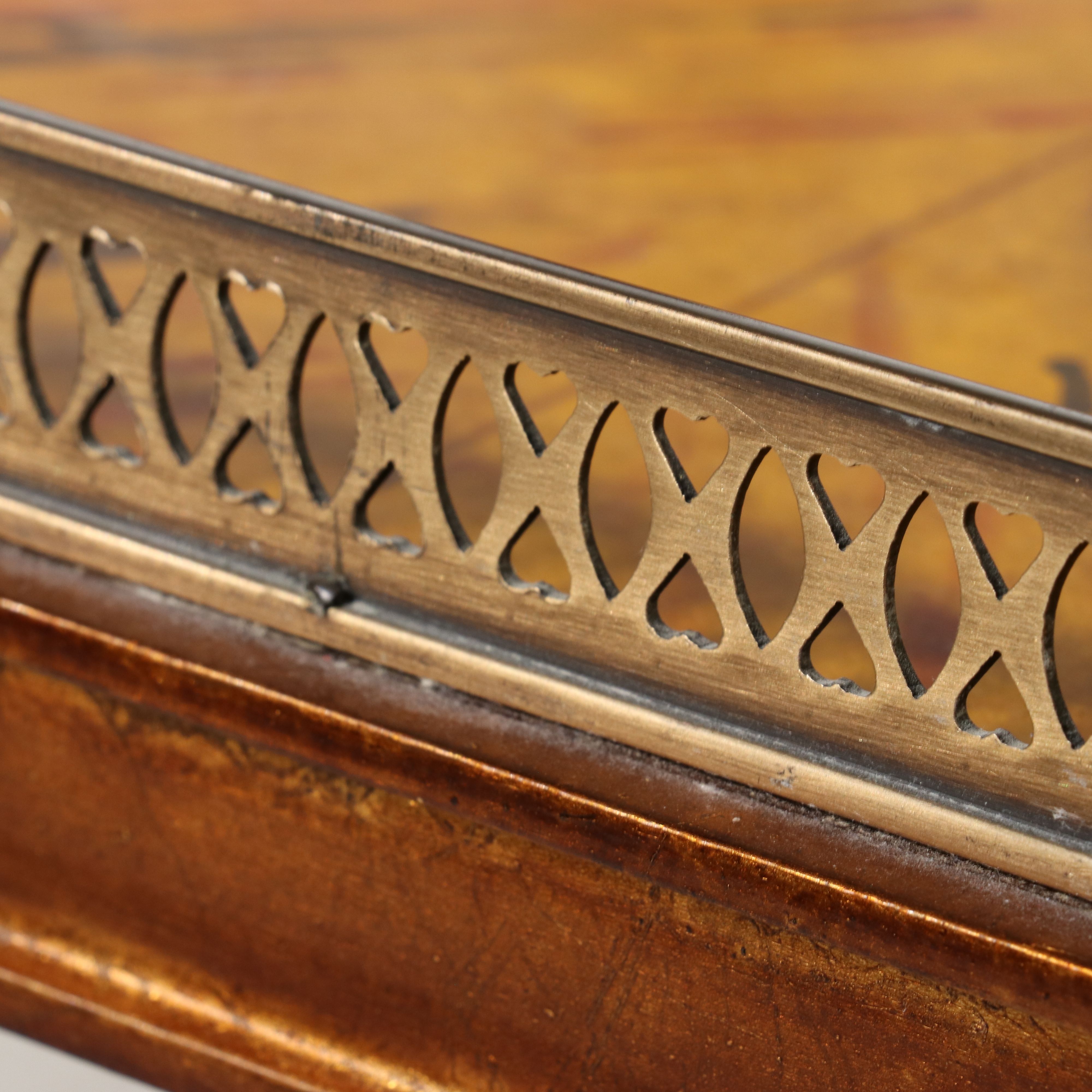 English Regency Style Faux Tortoise Shell Painted Three-Tier Étagère