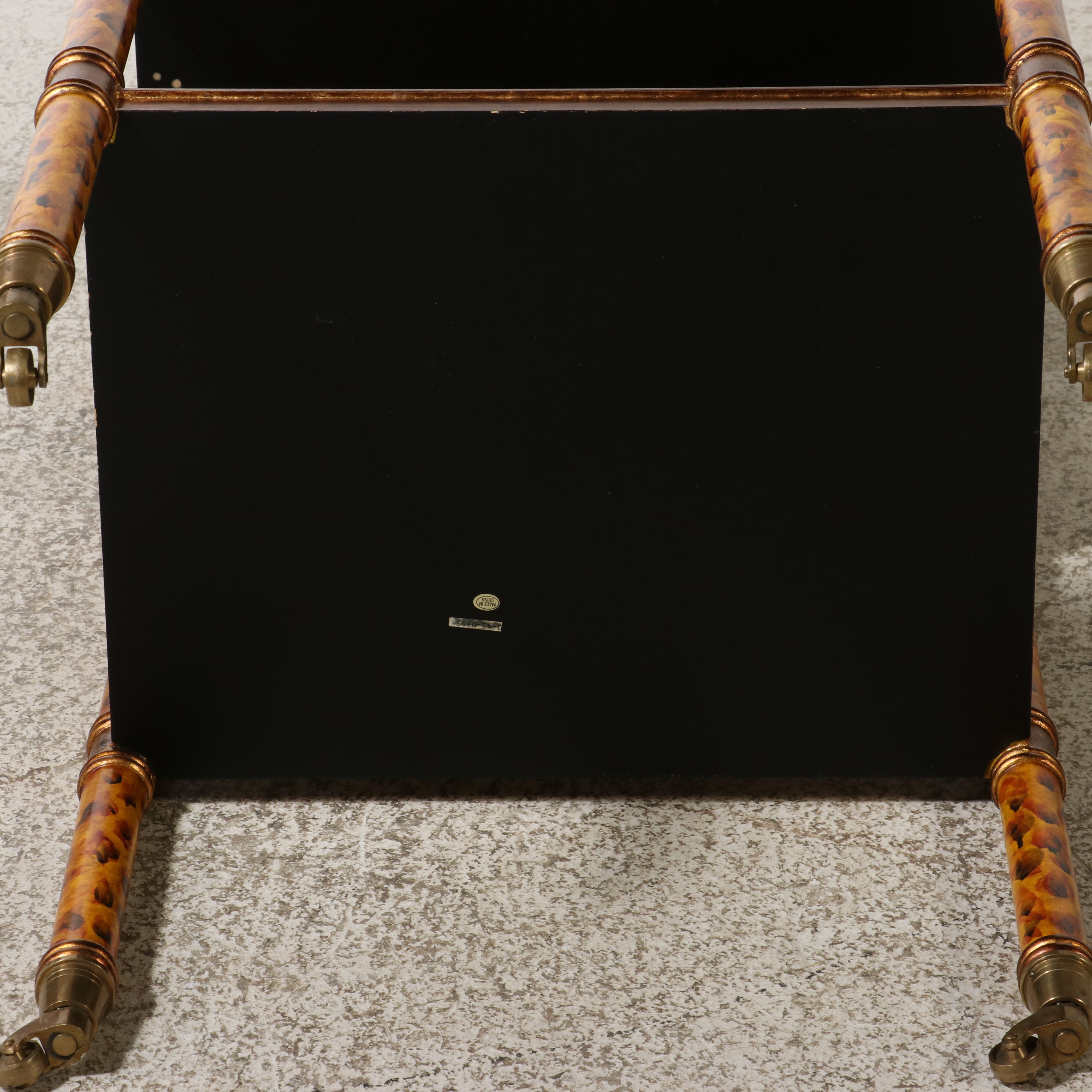 English Regency Style Faux Tortoise Shell Painted Three-Tier Étagère
