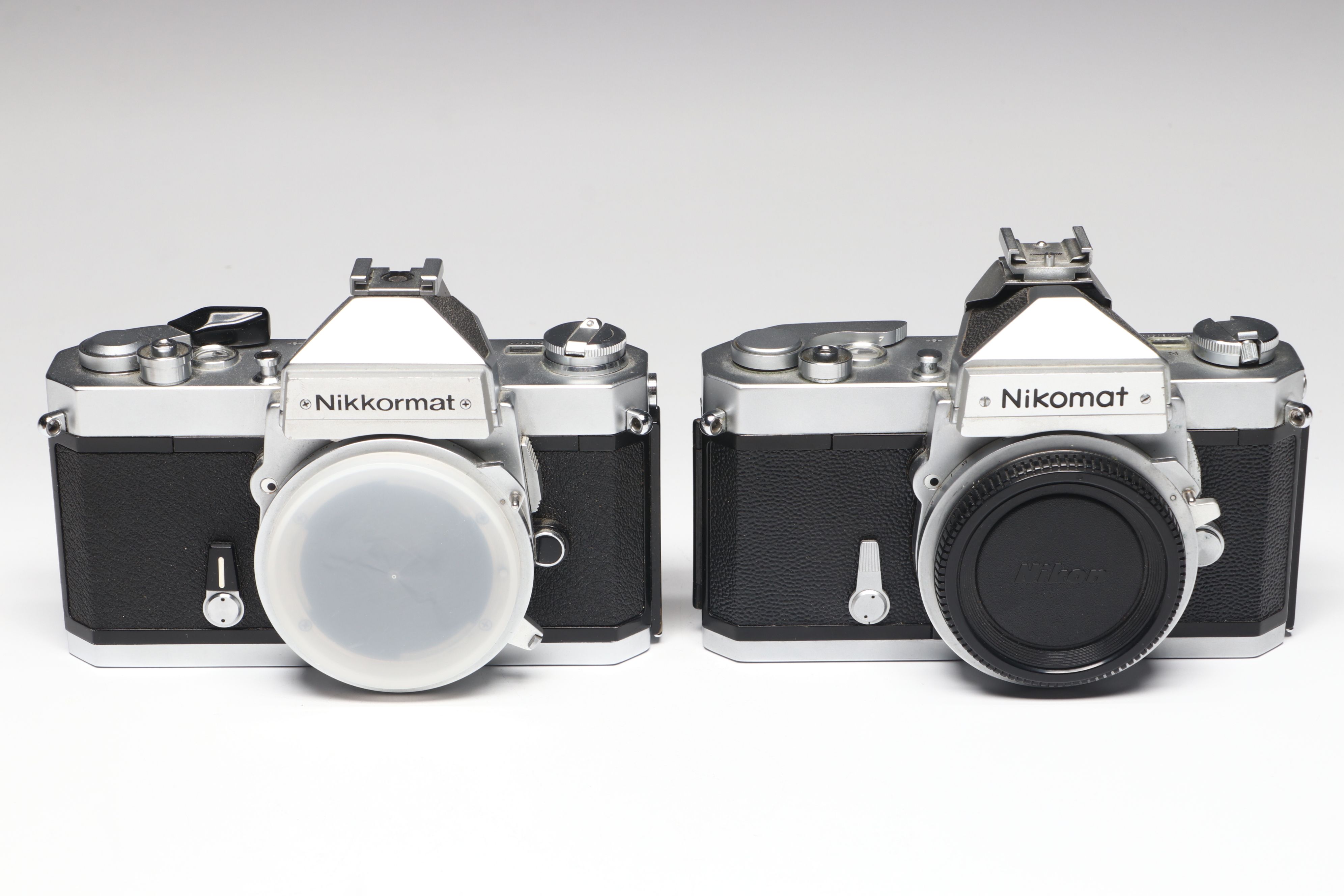 Collection of 4 Nikon Nikkormat, Nikomat 35mm Camera Bodies