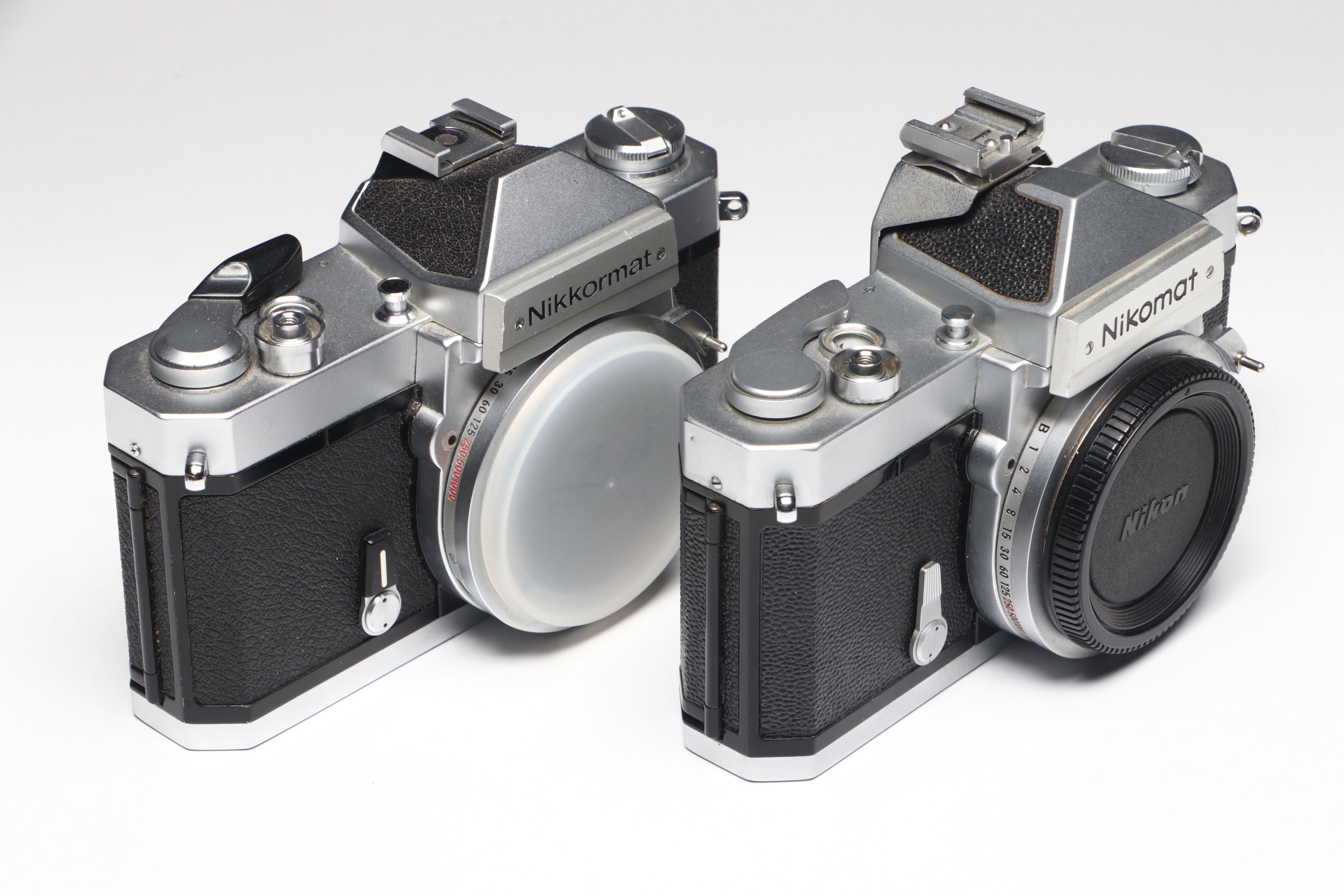 Collection of 4 Nikon Nikkormat, Nikomat 35mm Camera Bodies