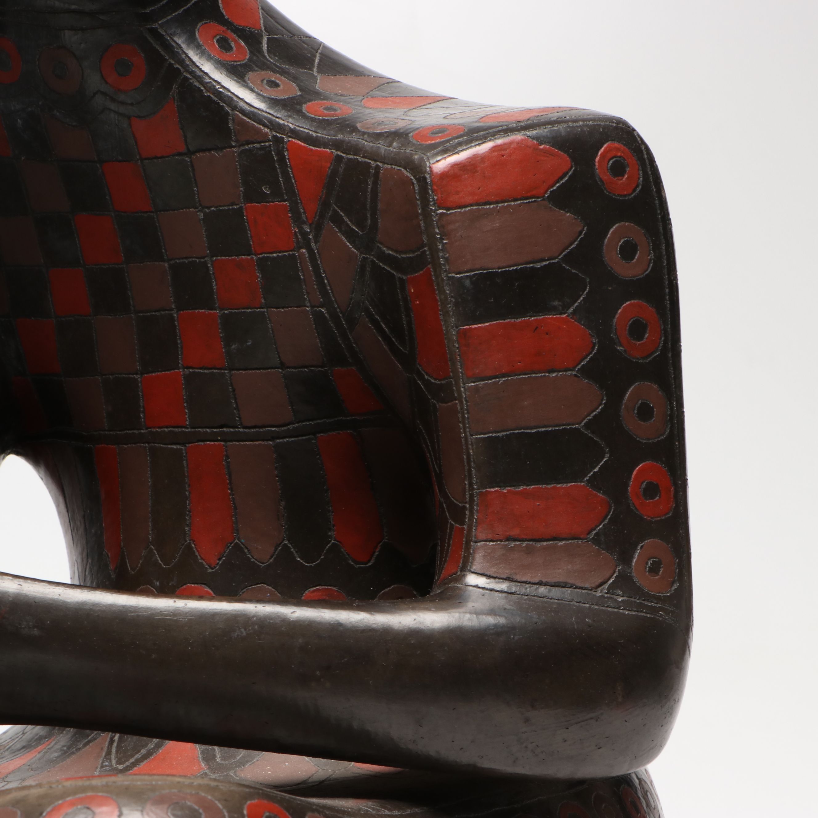 Max Kerlow Mexican Blackware Figure of Man and Woman