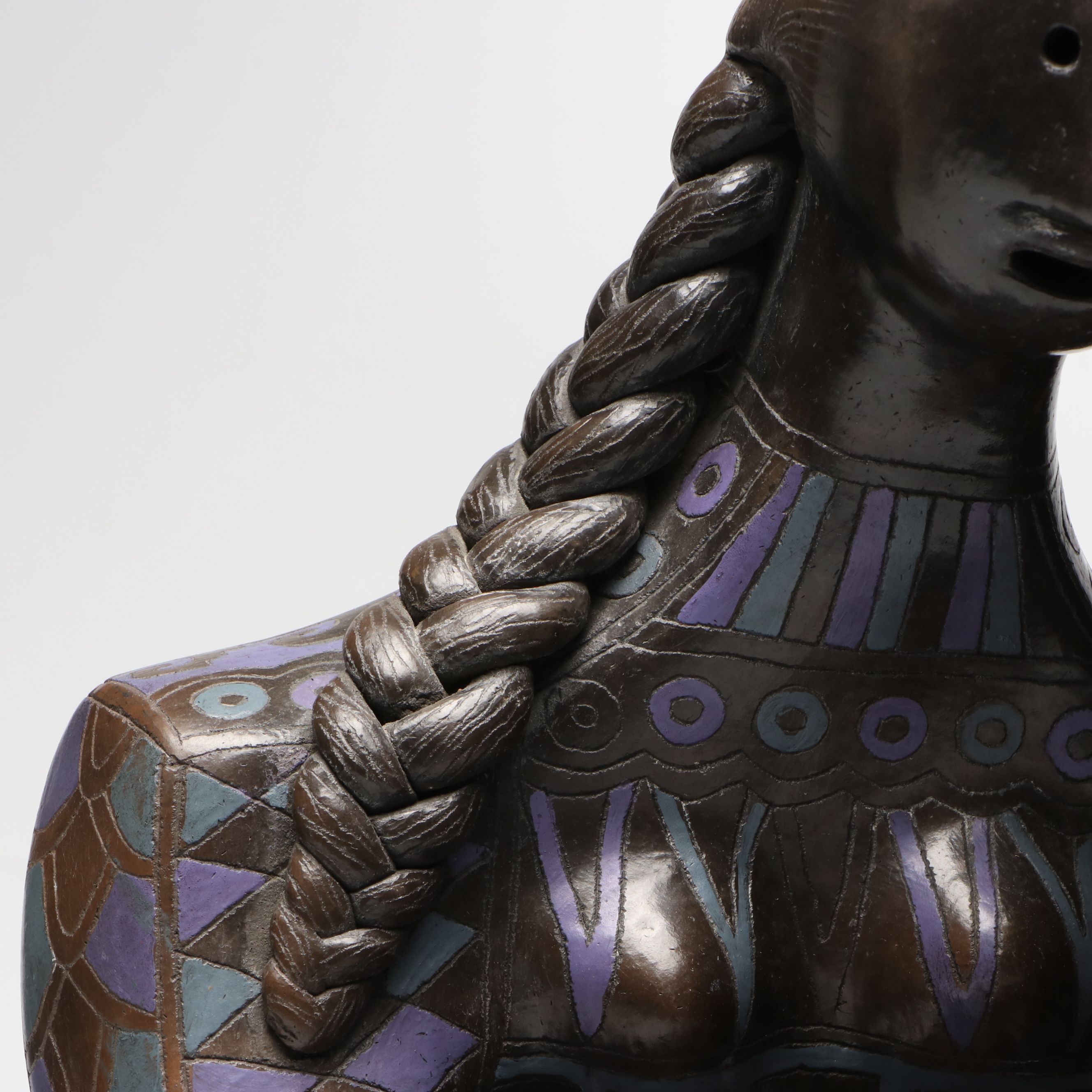 Max Kerlow Mexican Blackware Figure of Man and Woman