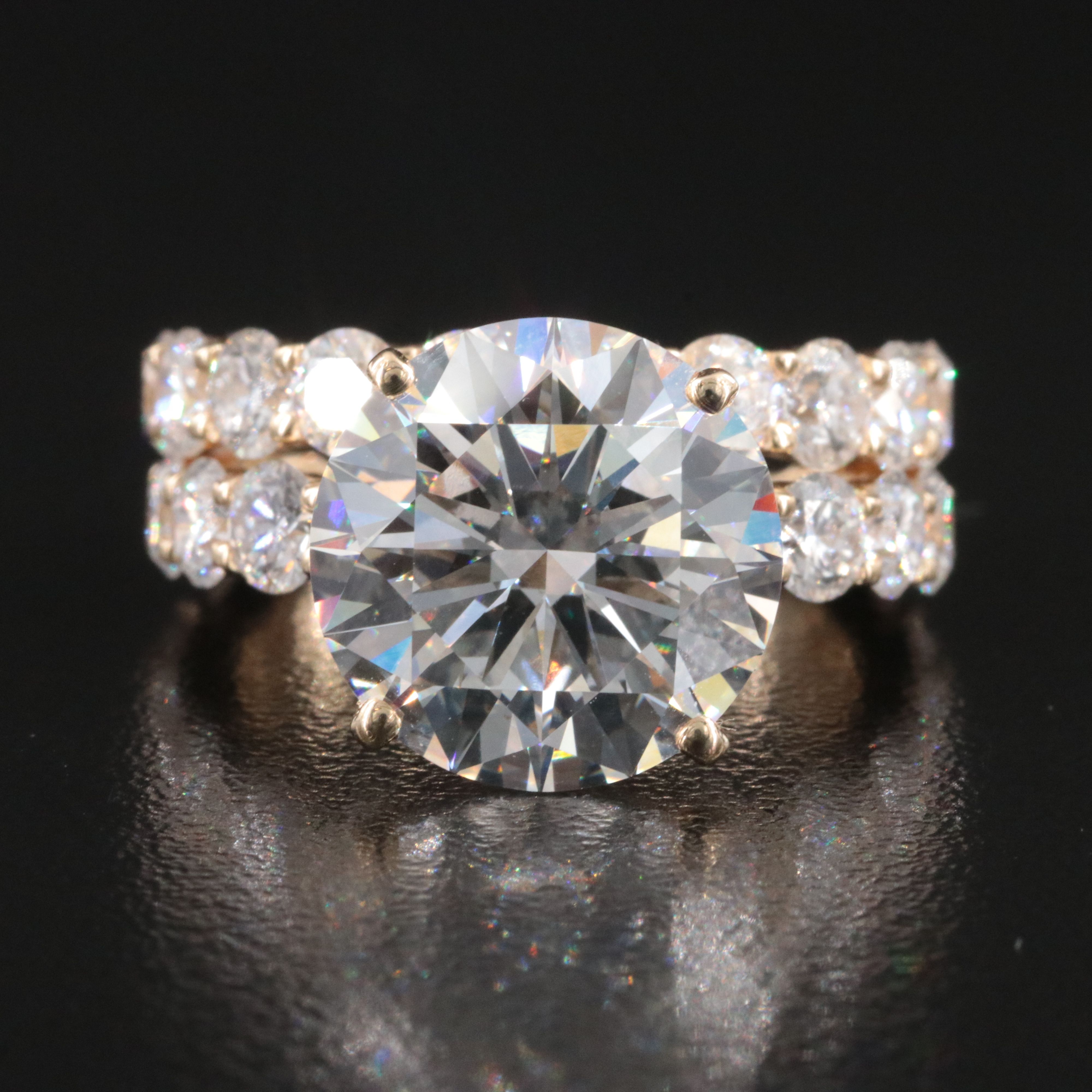 14K 11.29 CTW Lab Grown Diamond Ring Set with IGI Report