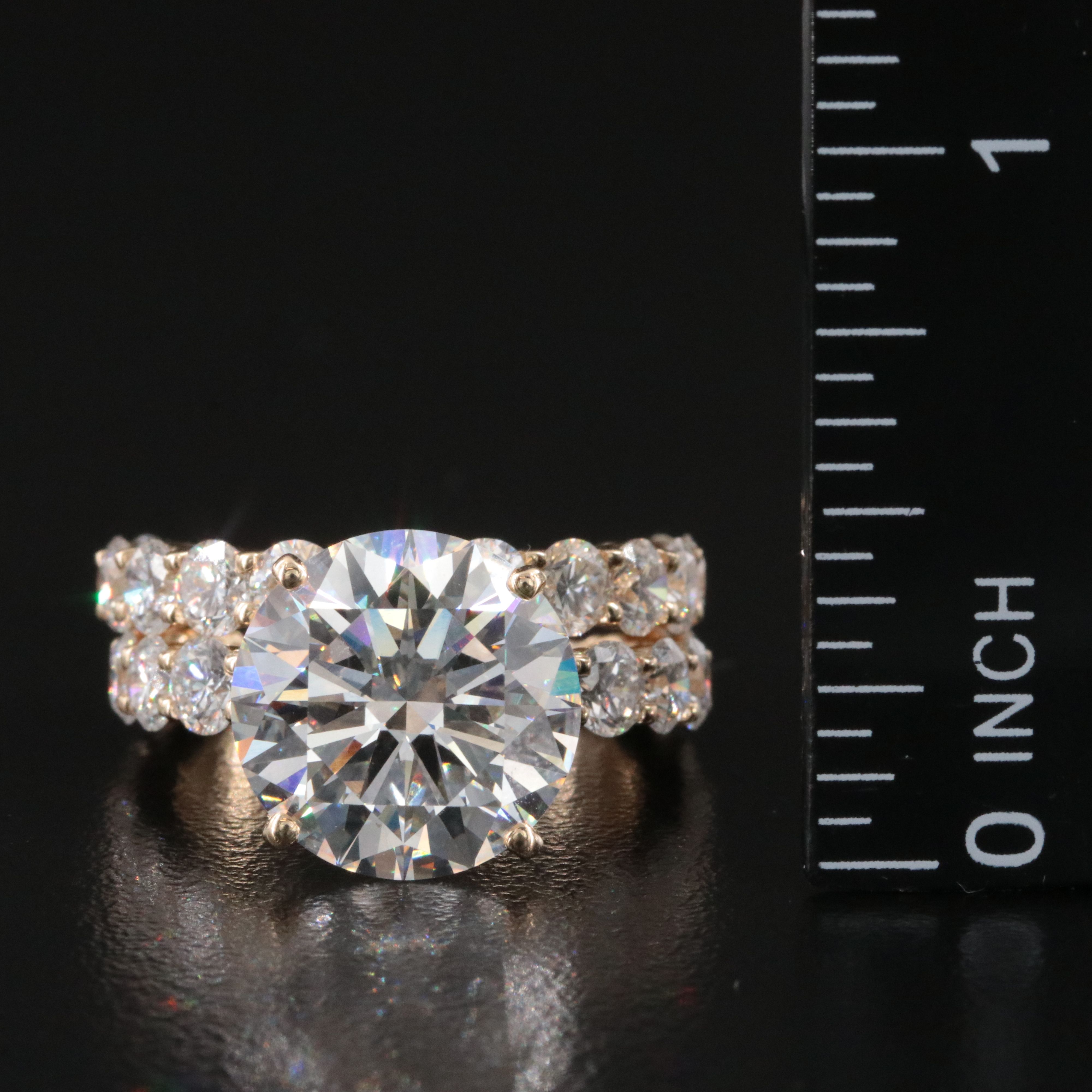 14K 11.29 CTW Lab Grown Diamond Ring Set with IGI Report