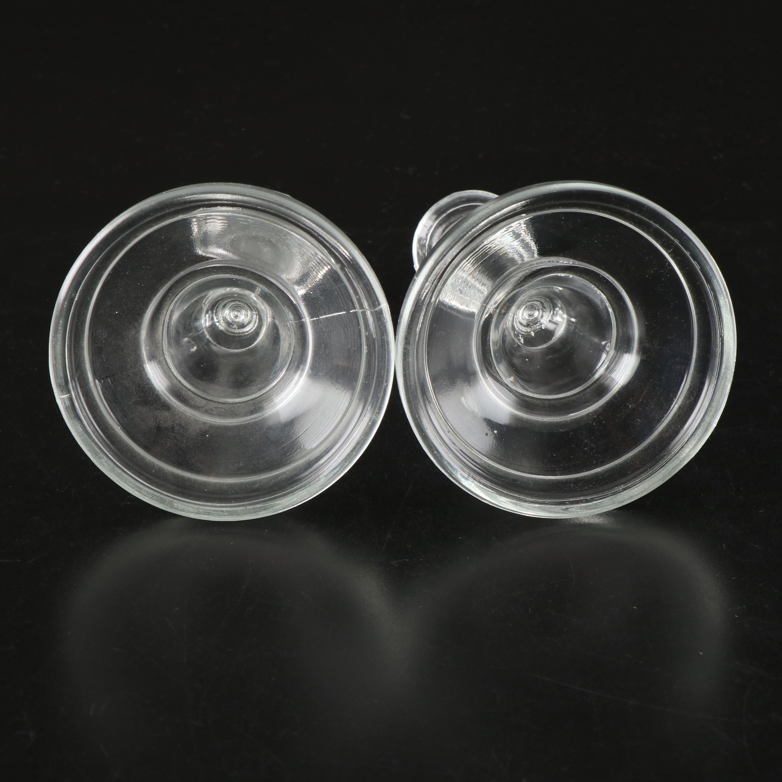 Tulip Cup Candlestick Pair with More Pressed Glassware