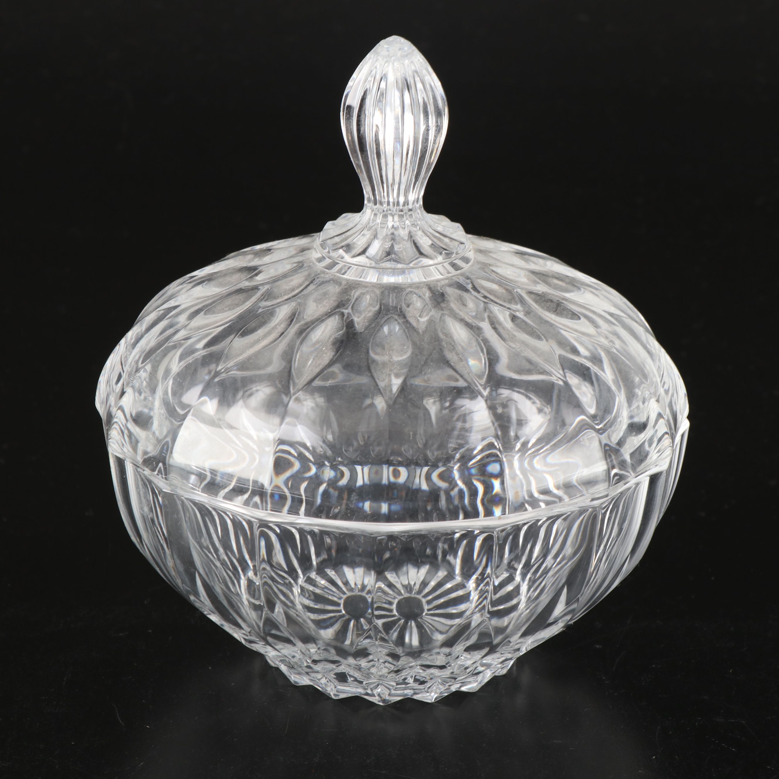 Tulip Cup Candlestick Pair with More Pressed Glassware