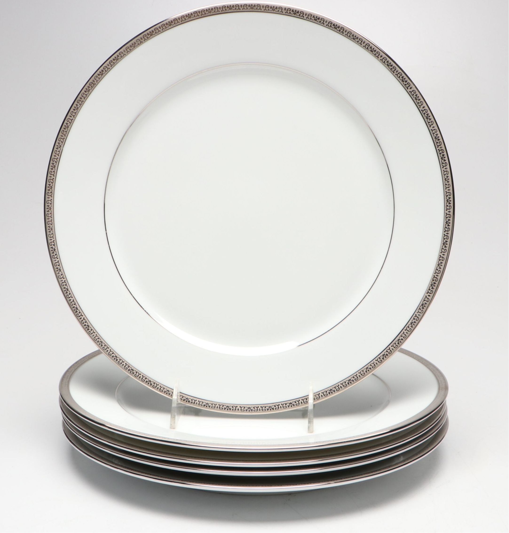 Charter Club Home "Grand Buffet Platinum" Plates and Saucer, 2006–2016