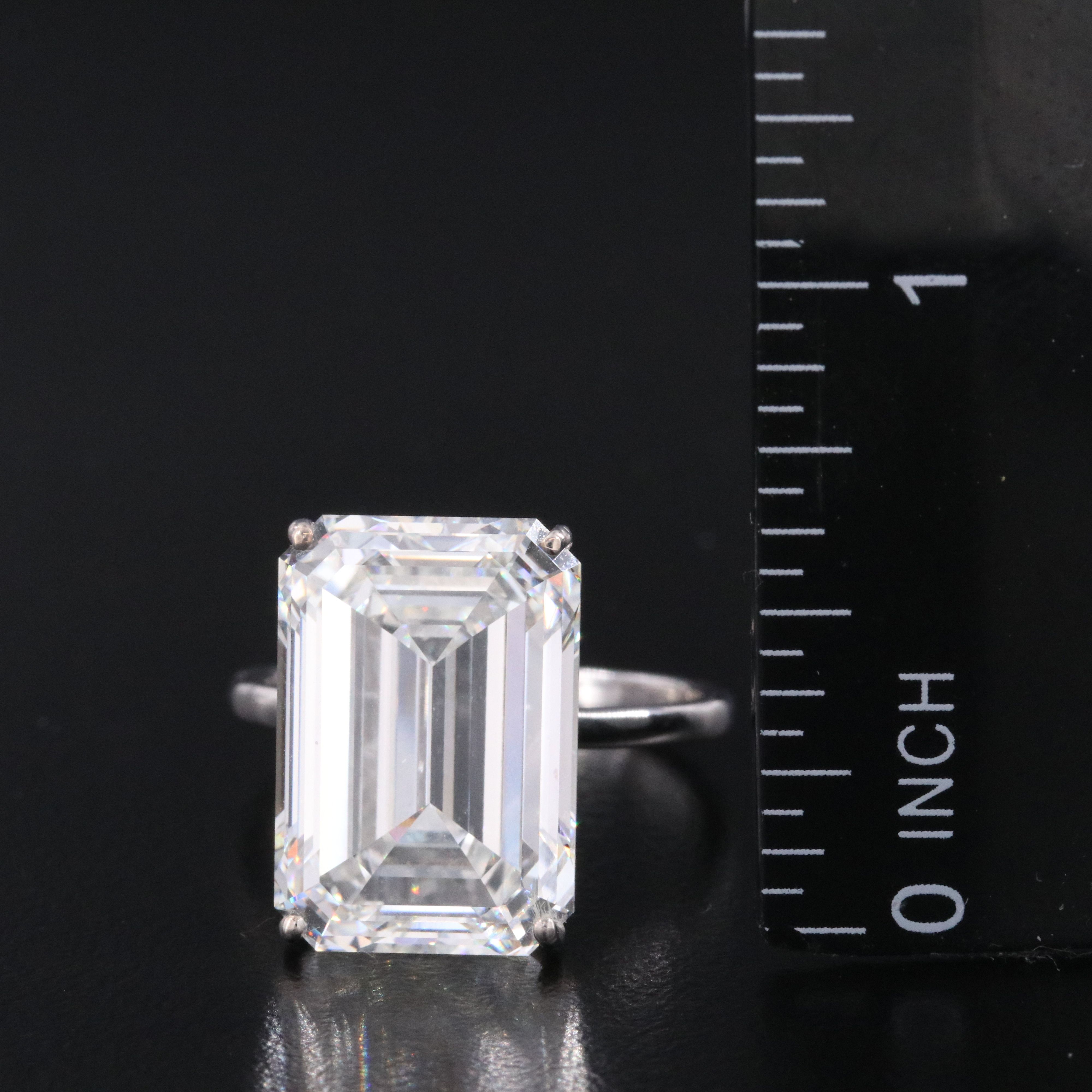 18K 14.83 CT Lab Grown Diamond Solitaire Ring with IGI Report