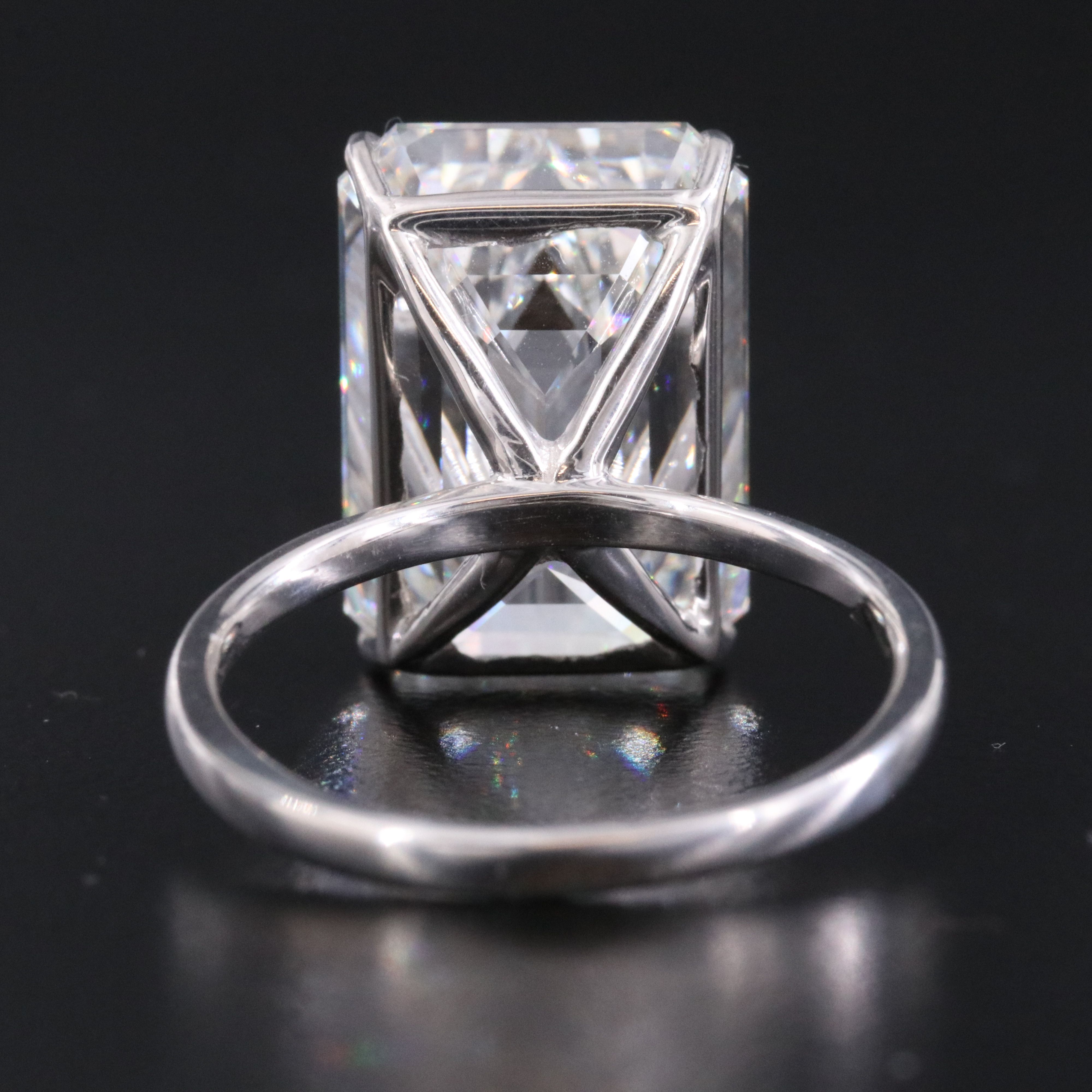 18K 14.83 CT Lab Grown Diamond Solitaire Ring with IGI Report