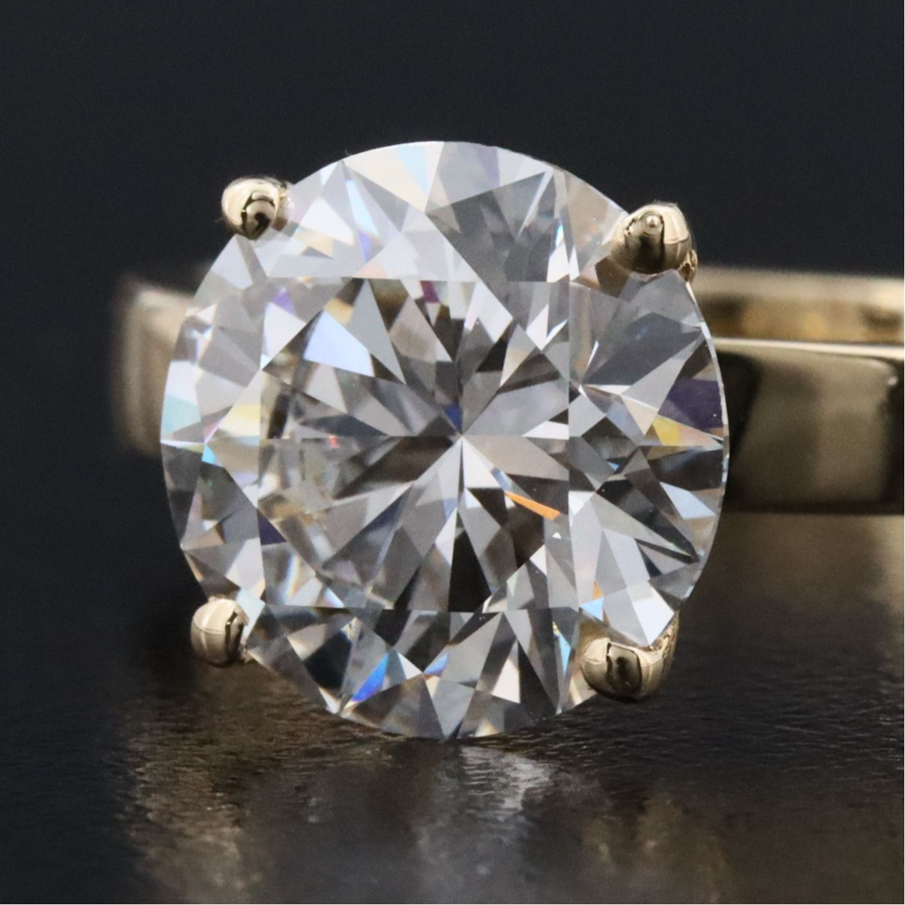 14K 3.04 CT Lab Grown Diamond Solitaire Ring with IGI Report