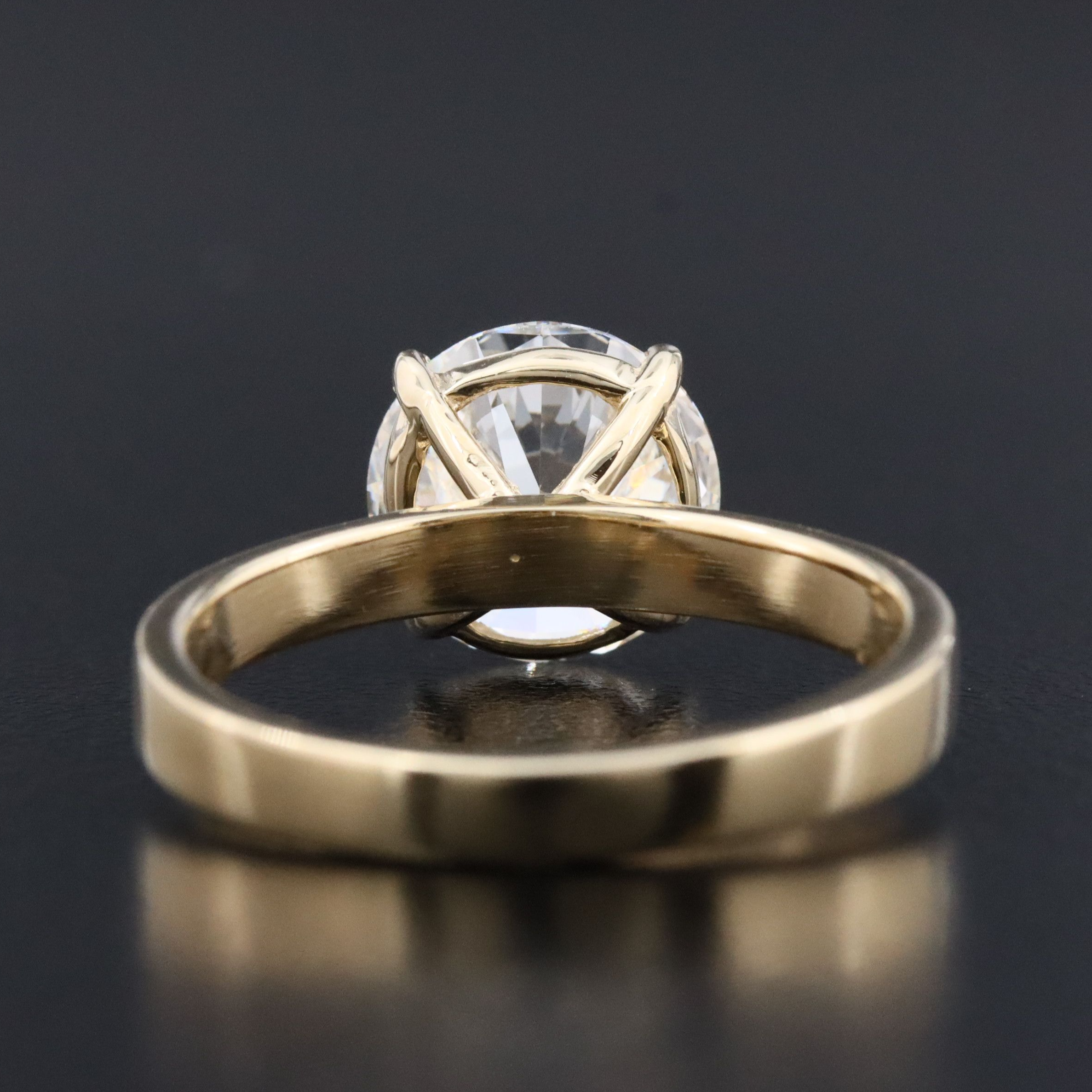 14K 3.04 CT Lab Grown Diamond Solitaire Ring with IGI Report