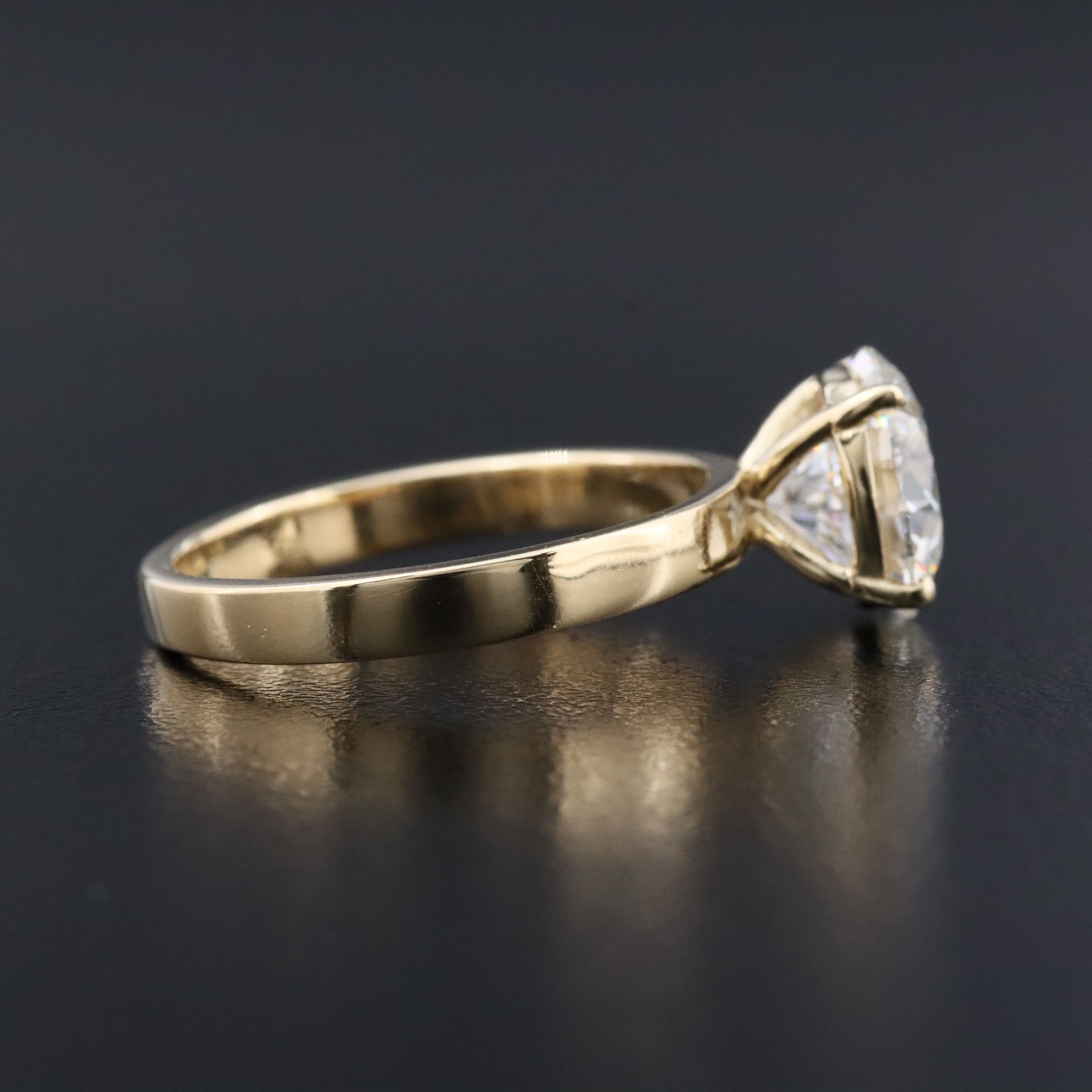 14K 3.04 CT Lab Grown Diamond Solitaire Ring with IGI Report