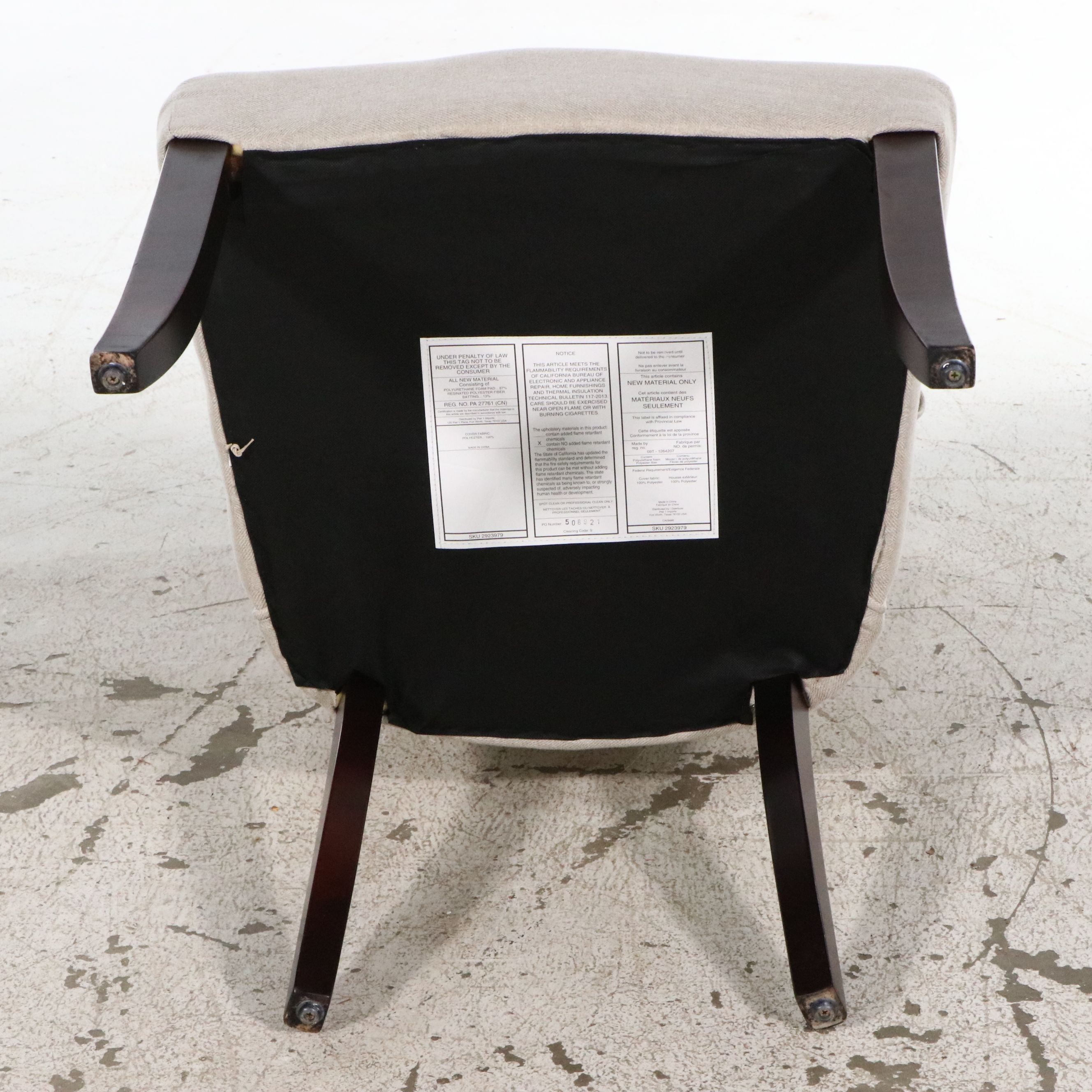 Pier 1 Imports "Mason" Tufted Parsons Chair, Early 21st Century