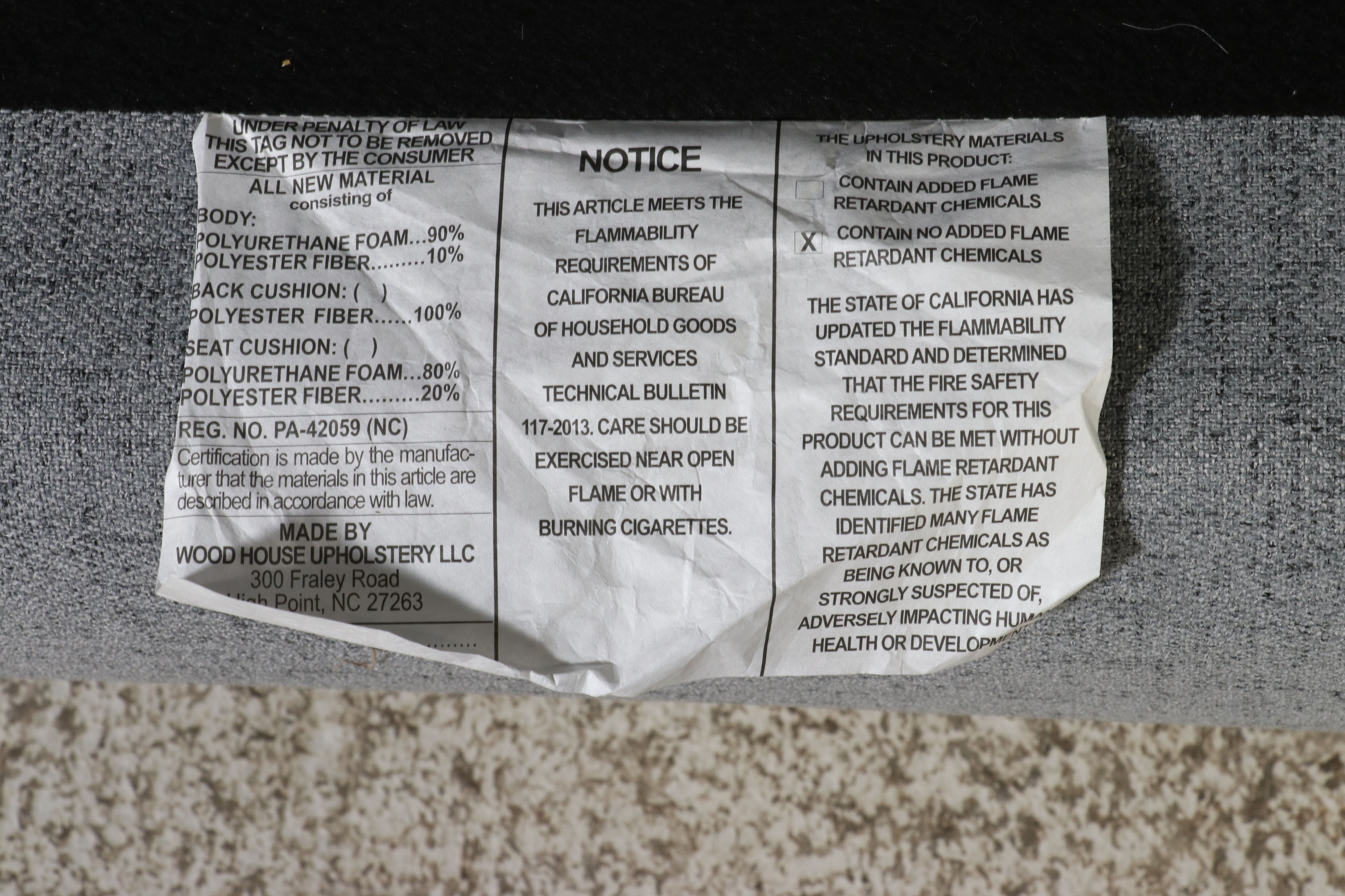 Wood House Upholstery Modern Traditional Loveseat