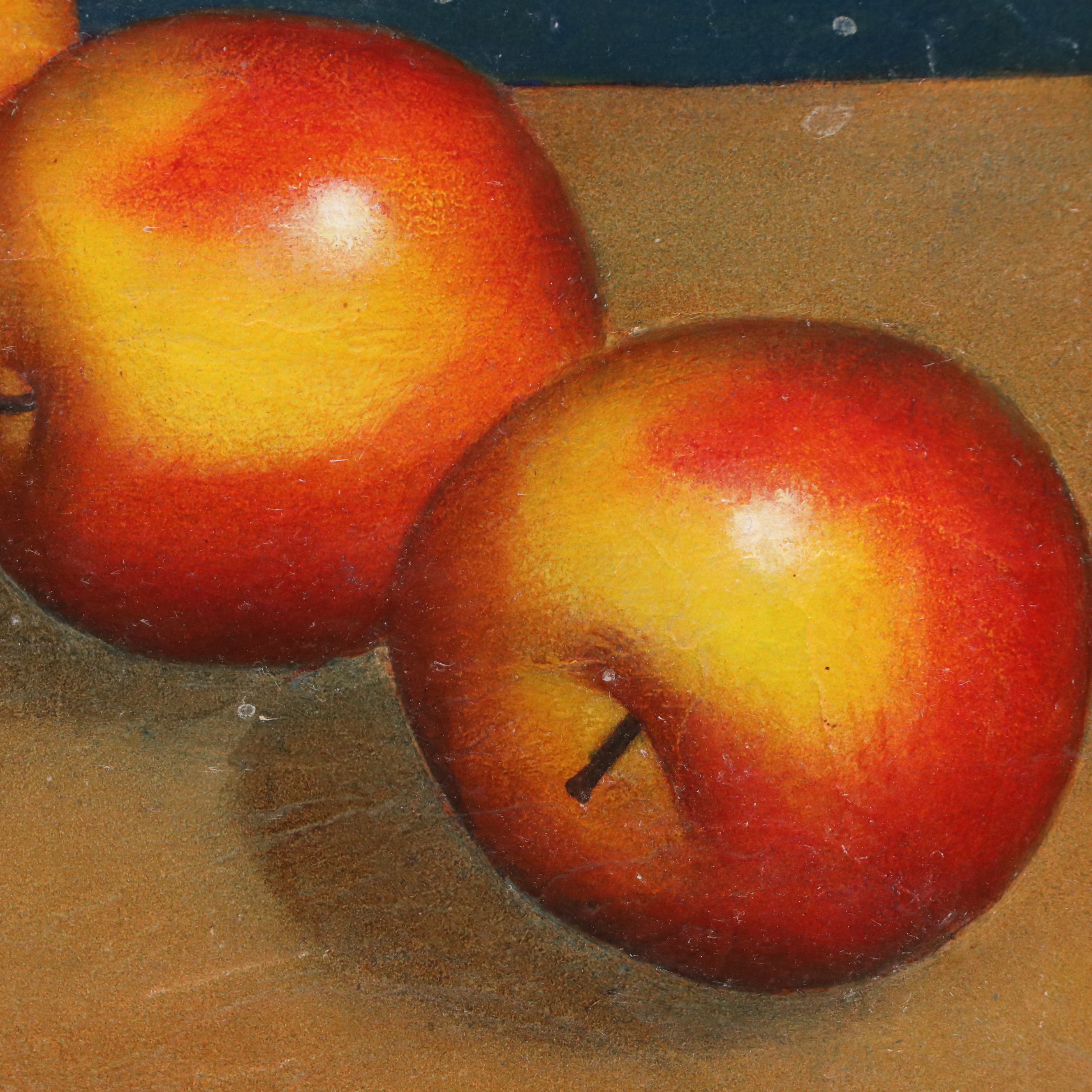 Sarah Siltala Still Life Oil Painting of Scatttered Apples