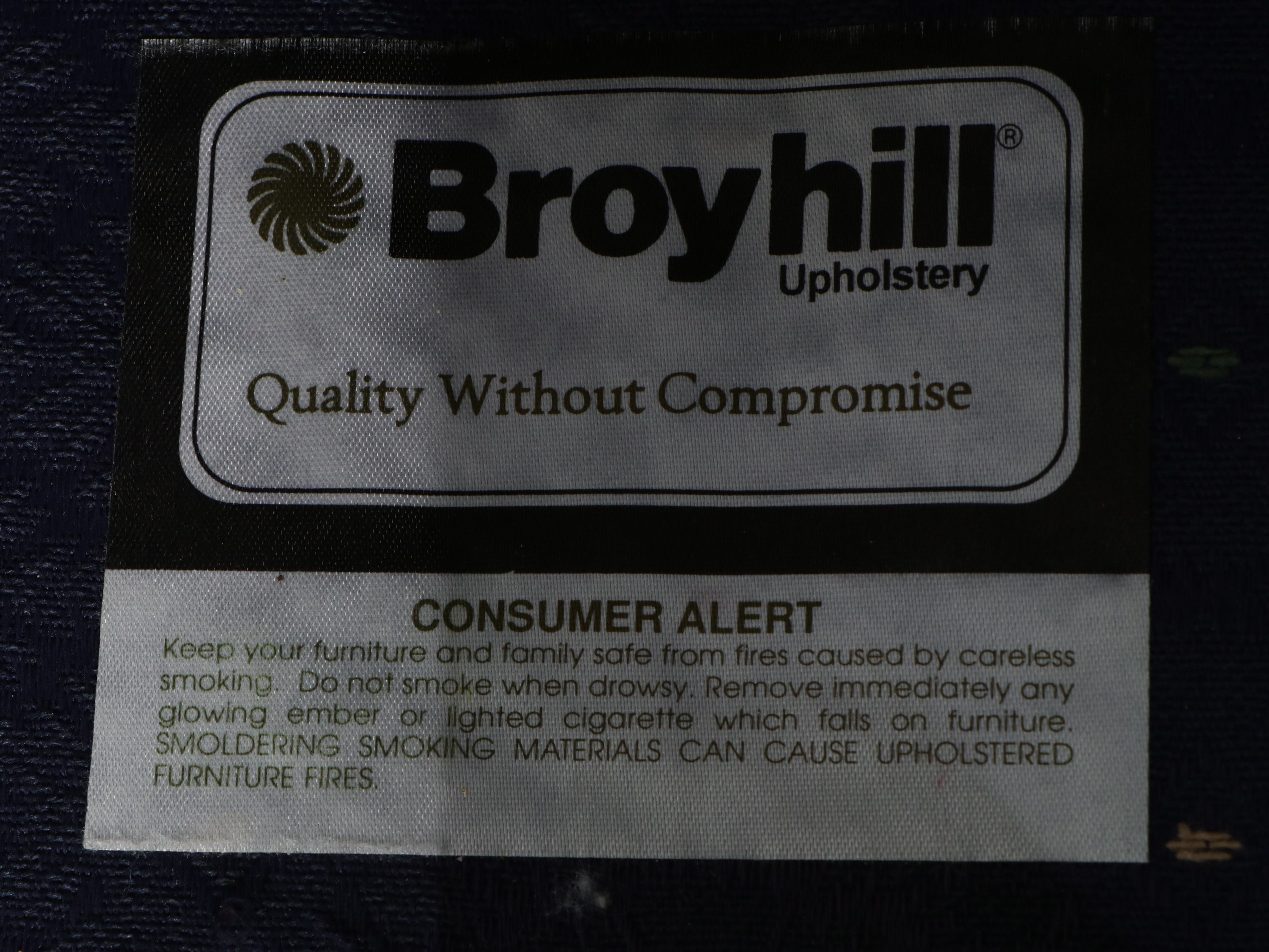 Pair of Broyhill Queen Anne Style Wingback Armchairs, Late 20th Century