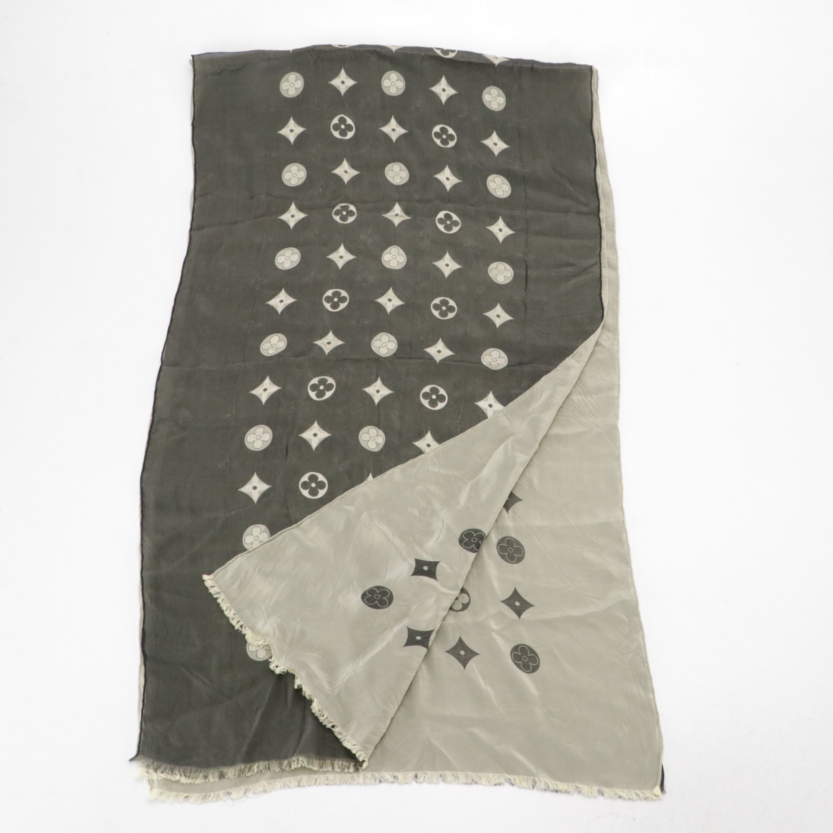 Louis Vuitton Monogram Scarf in Acetate and Silk Blend