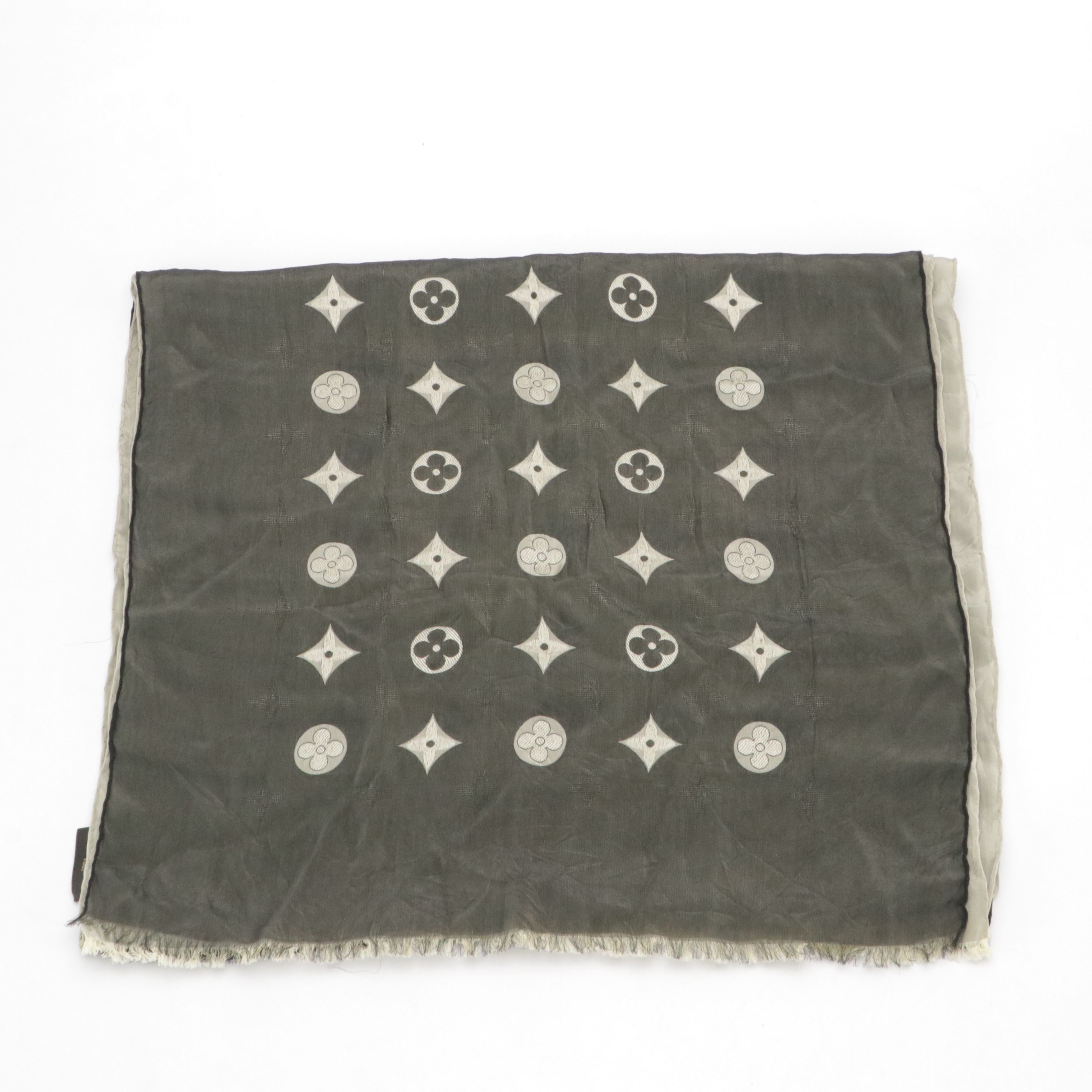 Louis Vuitton Monogram Scarf in Acetate and Silk Blend