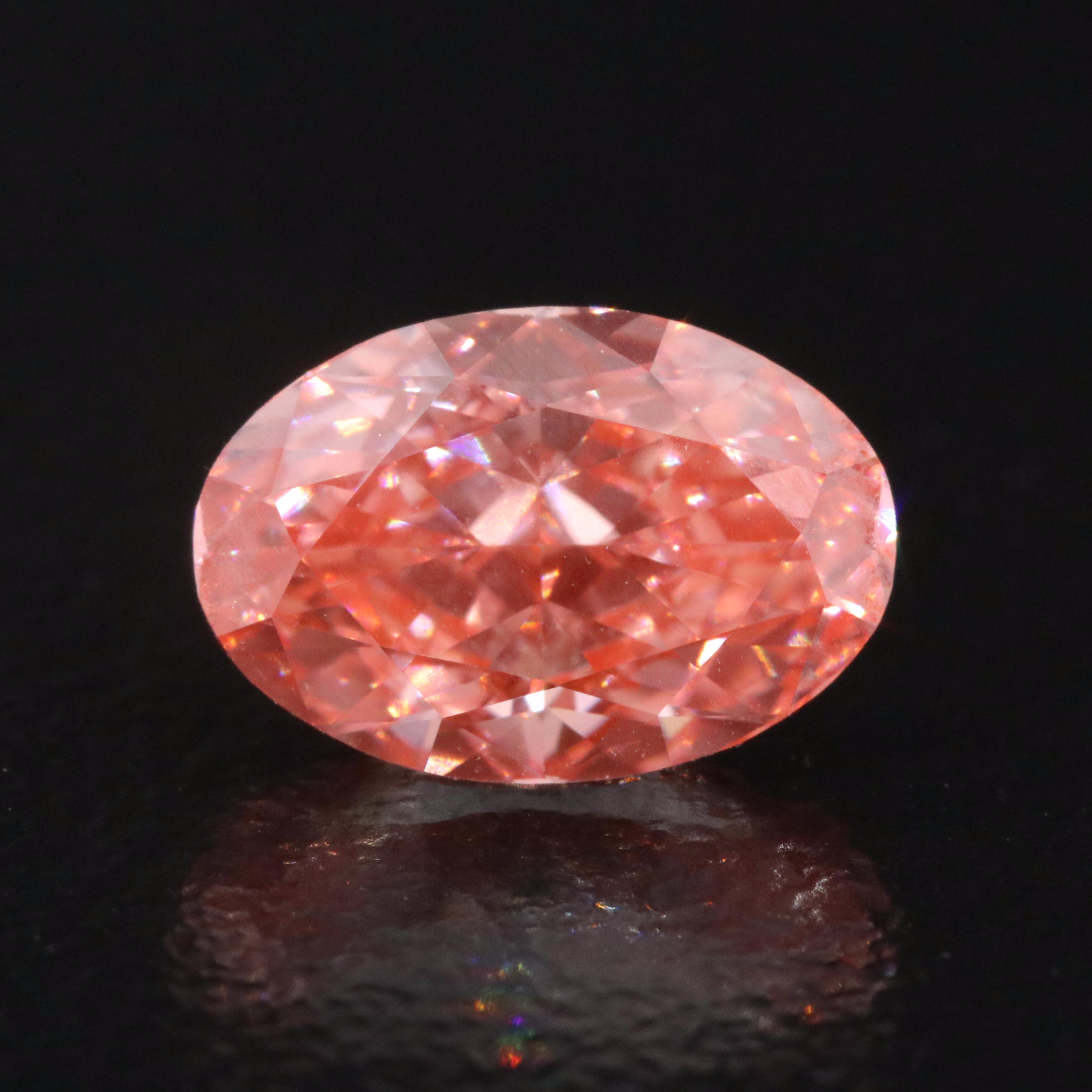 Loose 1.56 CT Lab Grown Fancy Vivid Pink Diamond with IGI Report