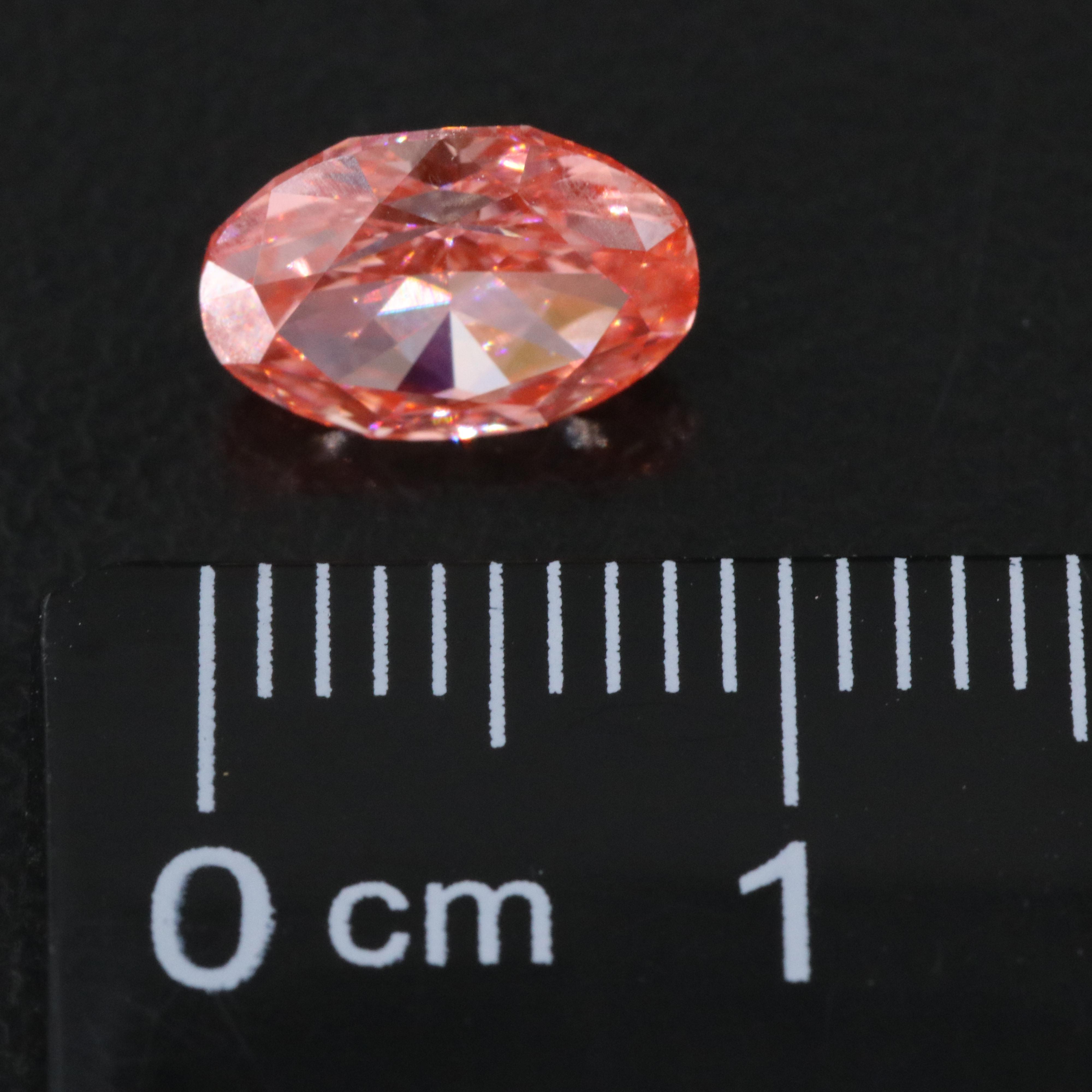 Loose 1.56 CT Lab Grown Fancy Vivid Pink Diamond with IGI Report