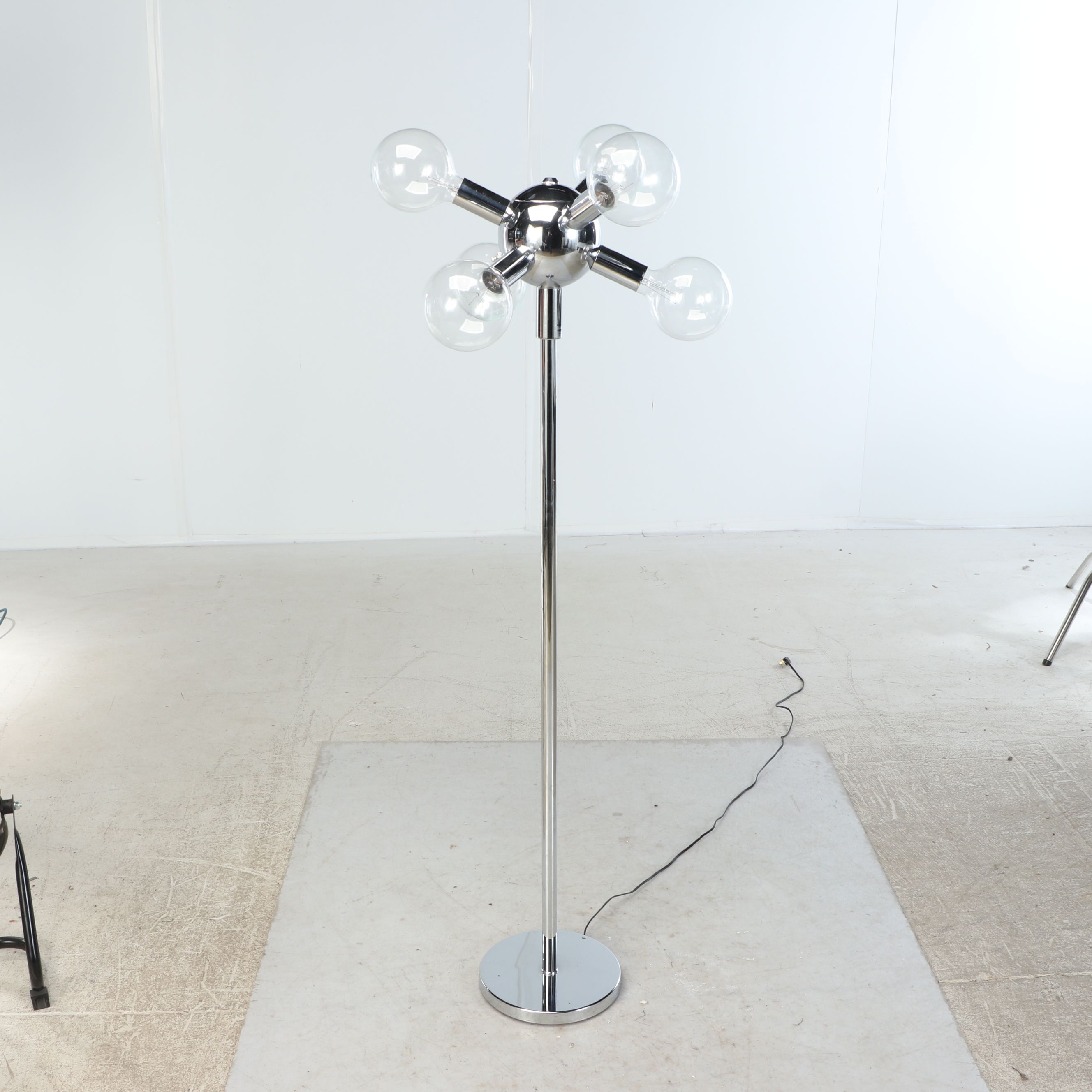 Italian Modern Style Chrome Sputnik Floor Lamp, Vintage