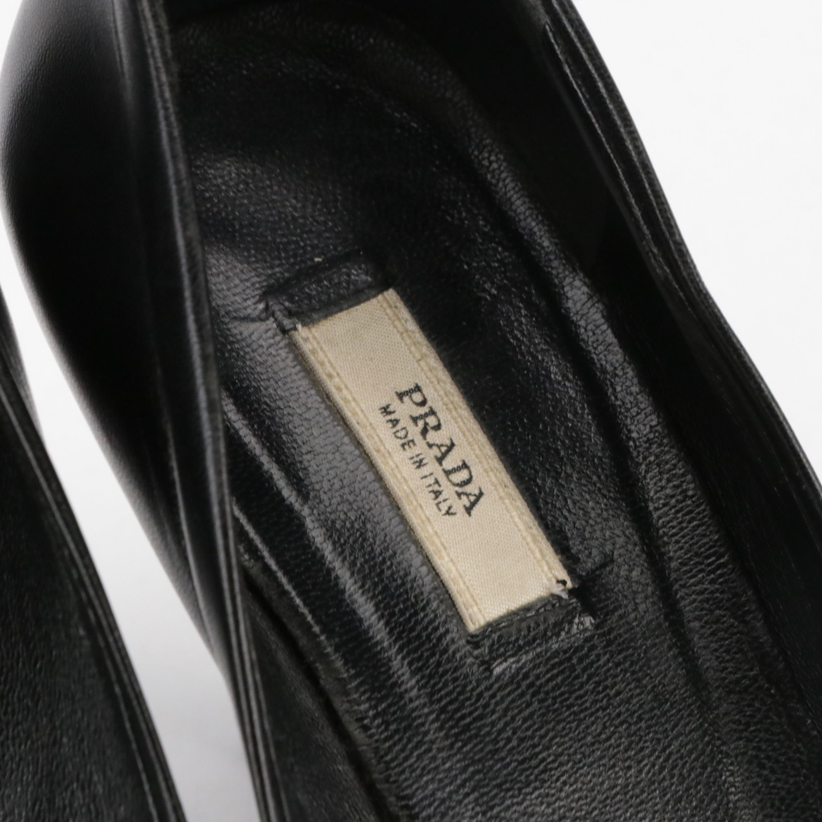 Prada Extra Pointed-Toe Pumps in Black Calfskin Leather