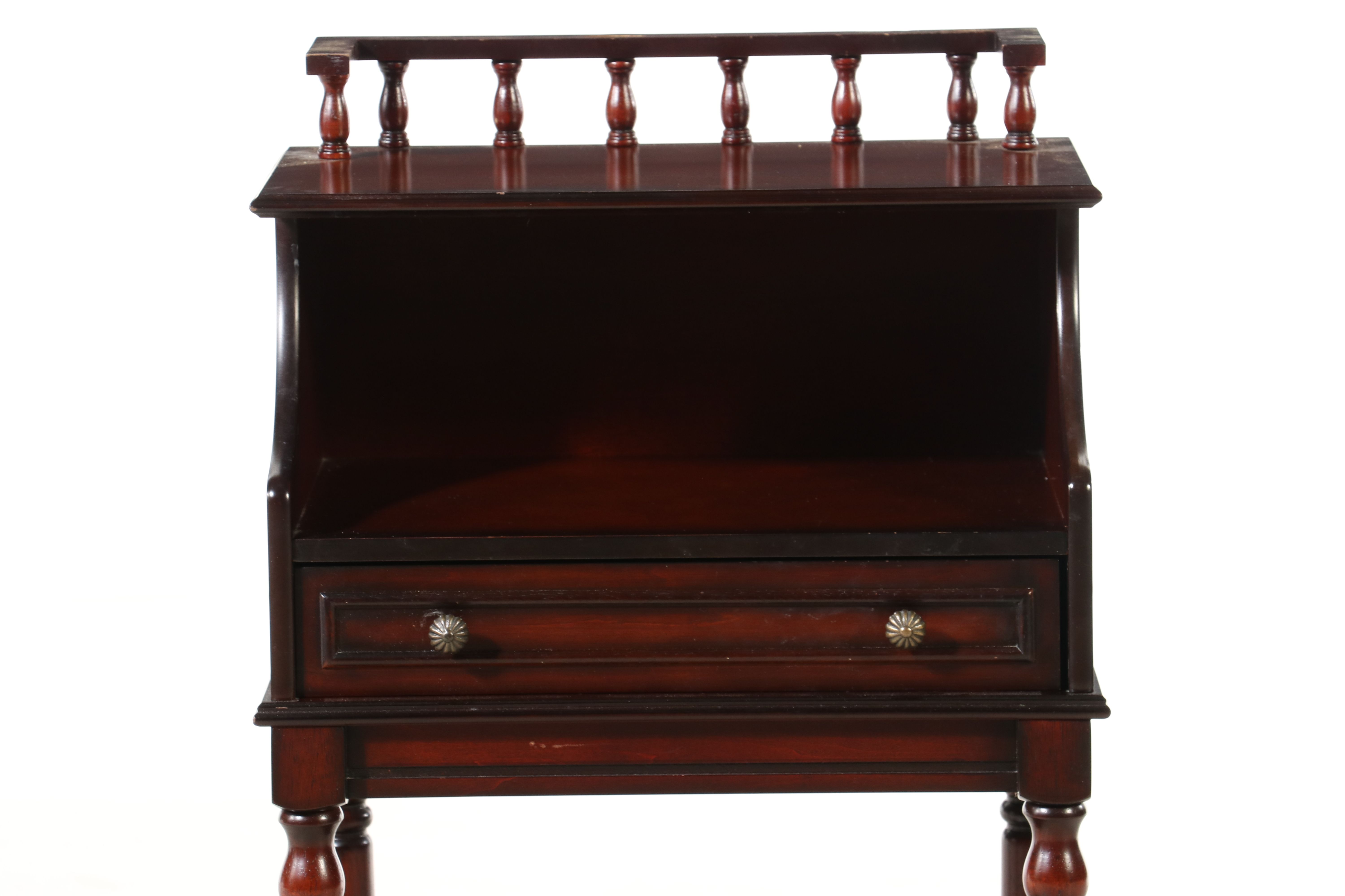 Transitional Style Mahogany-Finished Telephone Table or Sheet Music Stand