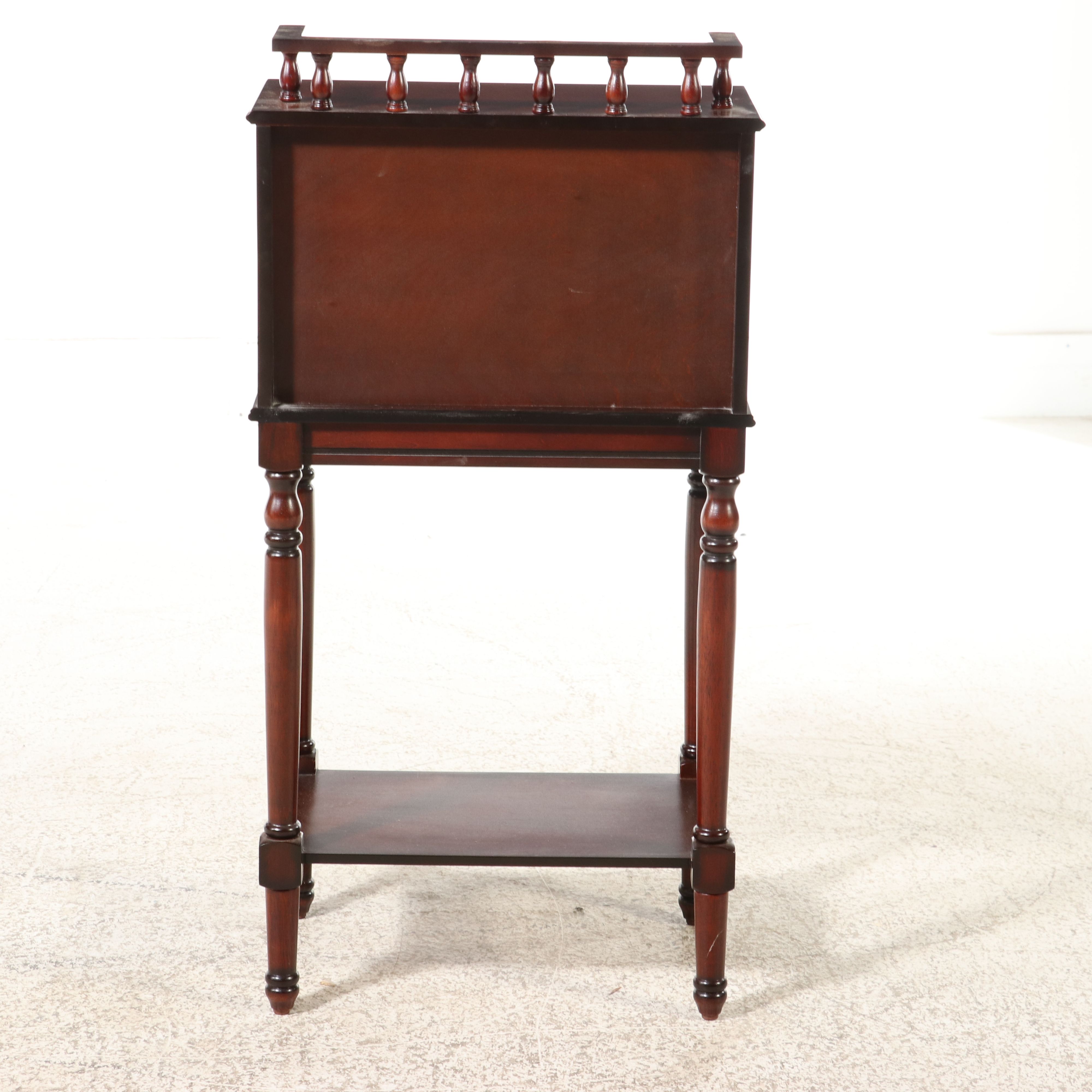 Transitional Style Mahogany-Finished Telephone Table or Sheet Music Stand