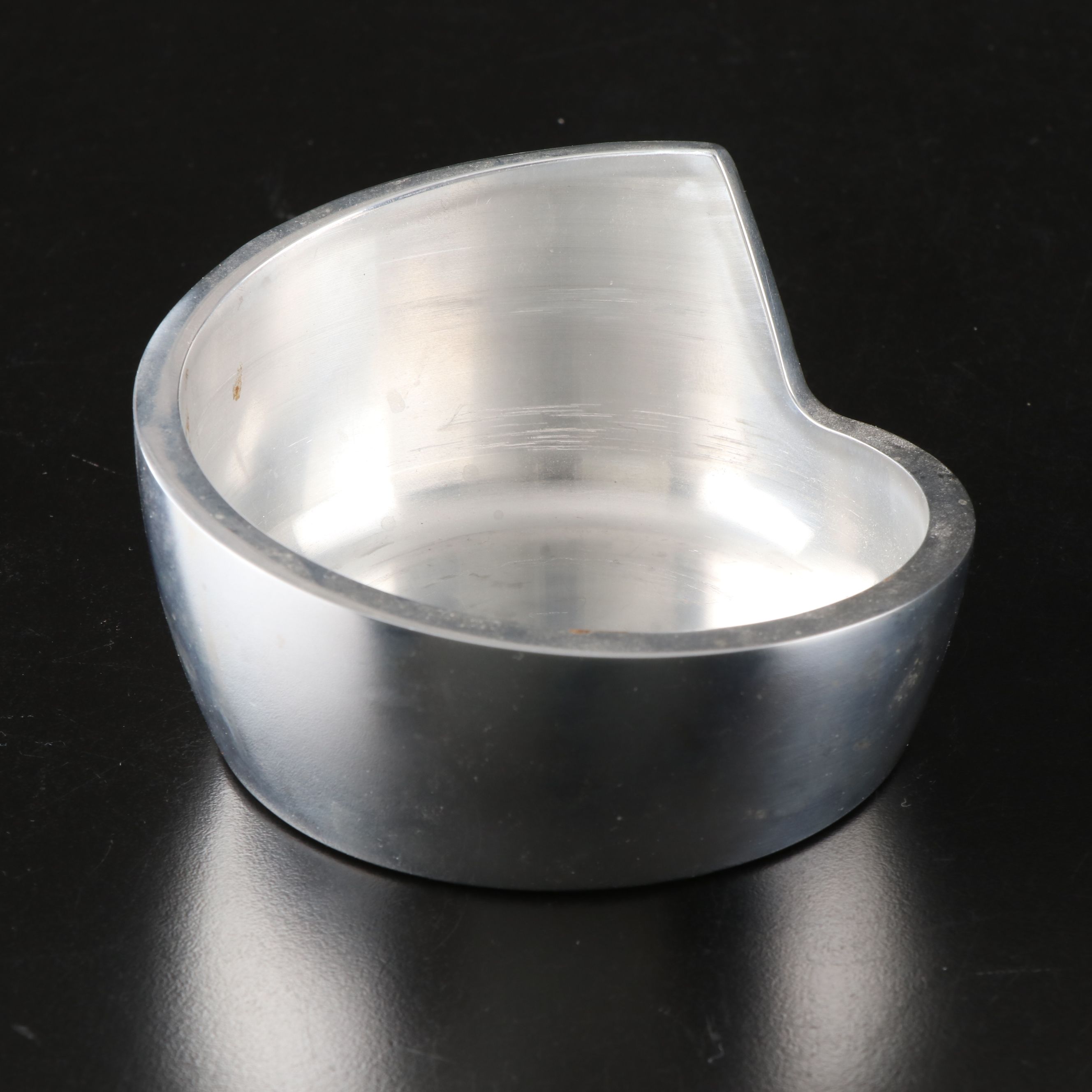 Nambé "Flare" Candlesticks and "Spiral" Wine Coaster, 1990s