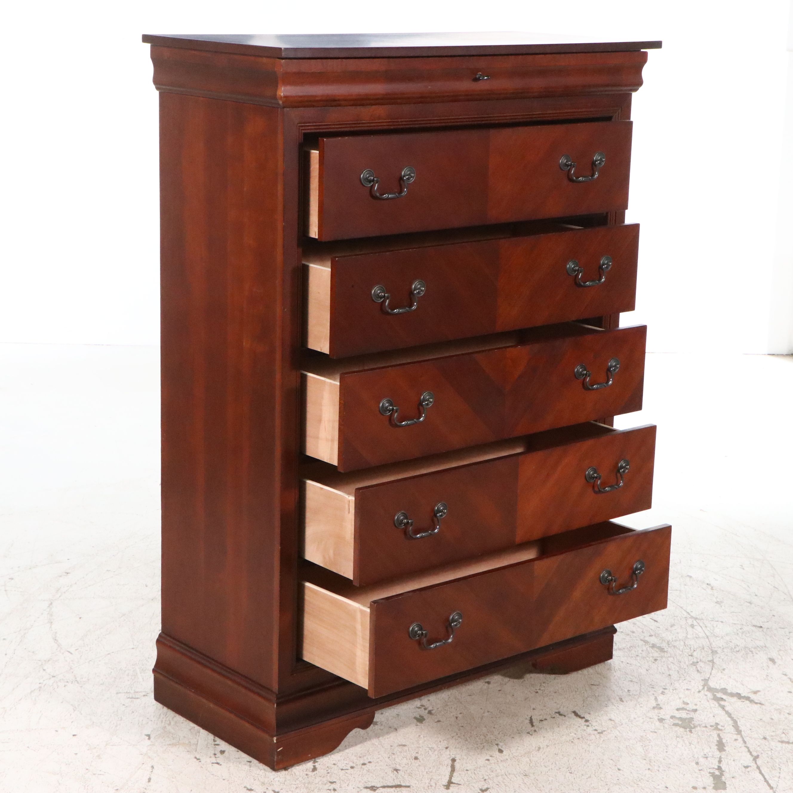 Klaussner International Louis Philippe Style Tall Chest, 21st Century