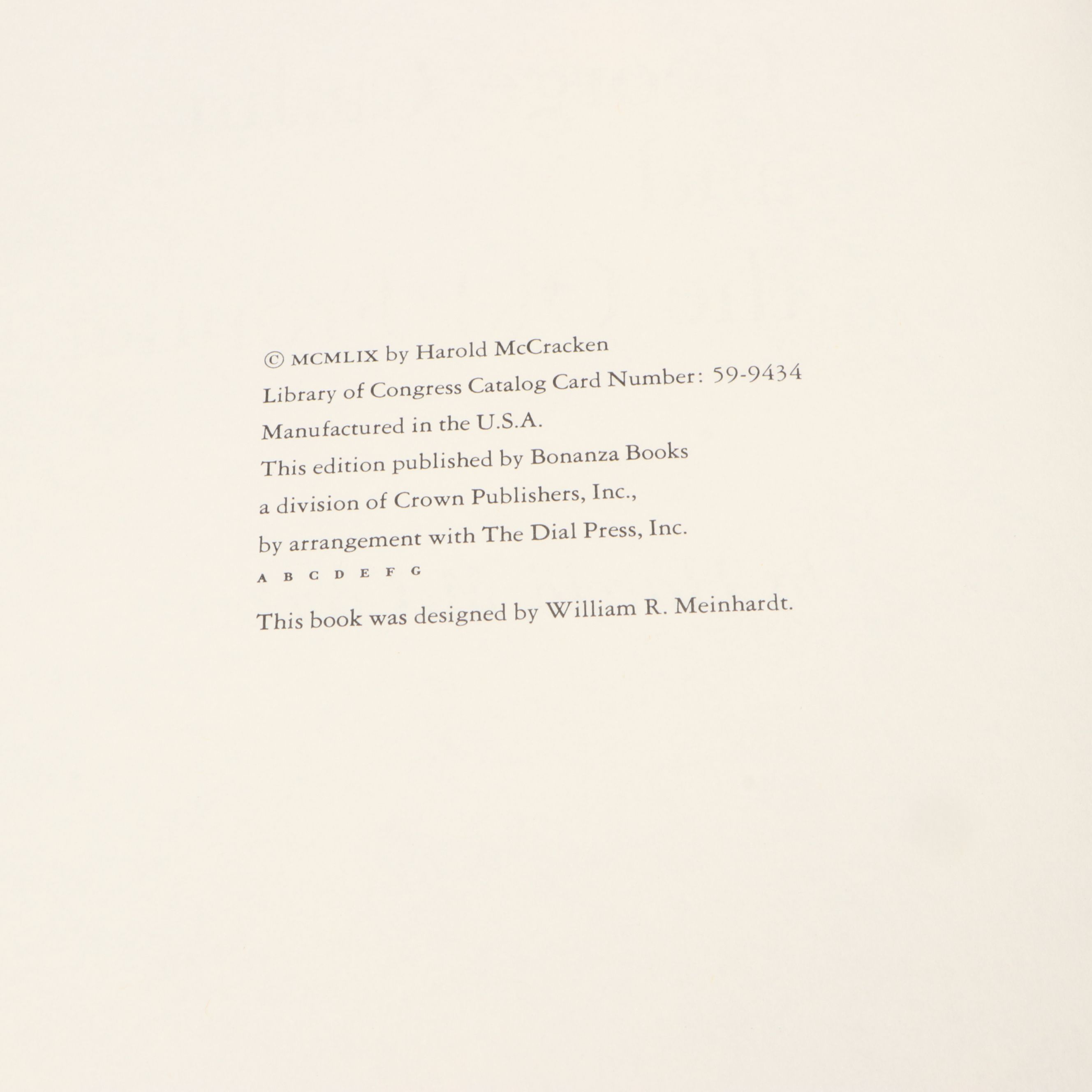 First Edition "George Catlin and the Old Frontier" by Harold McCracken, 1959