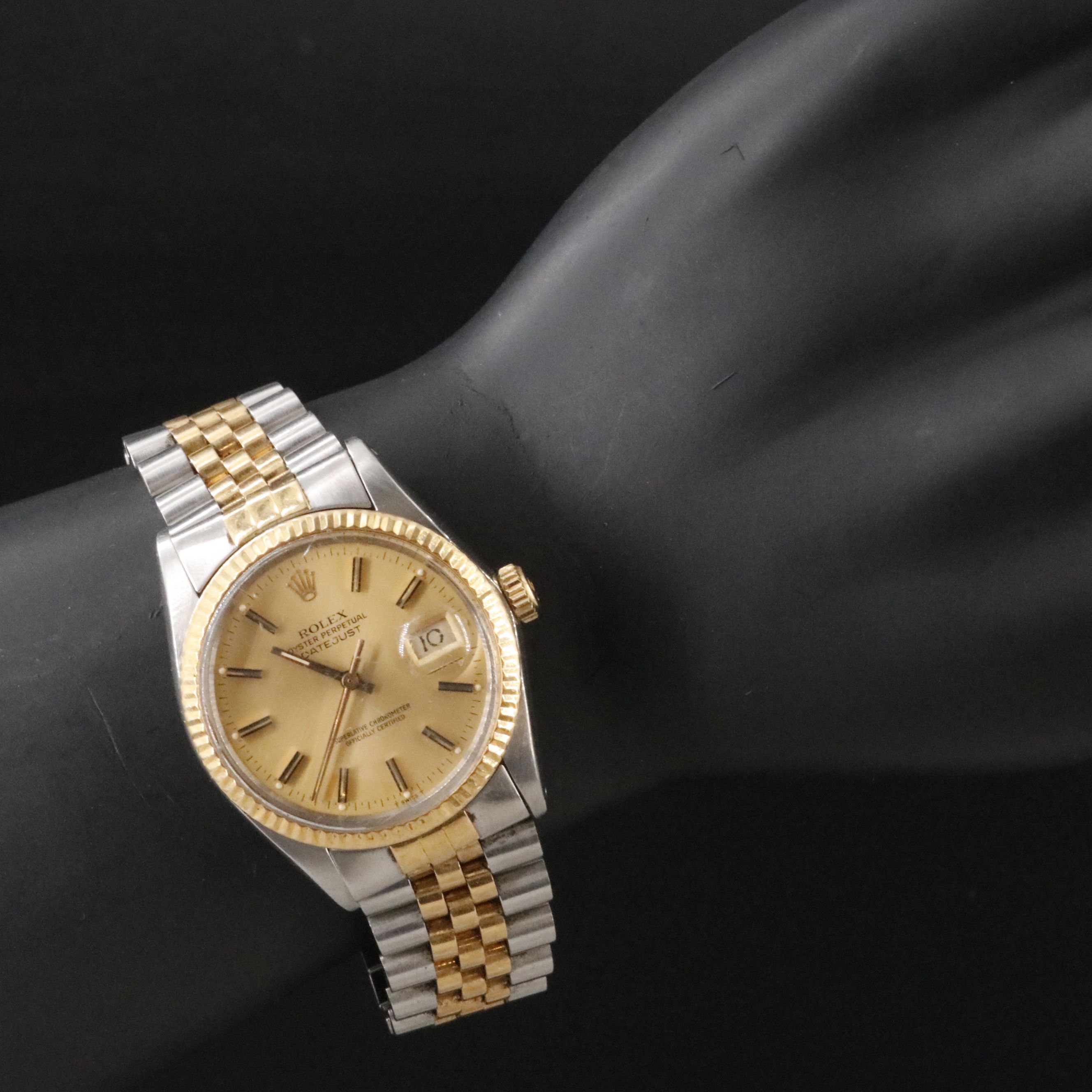 1984 Rolex Datejust 18K & Steelinox Model 16013 Watch