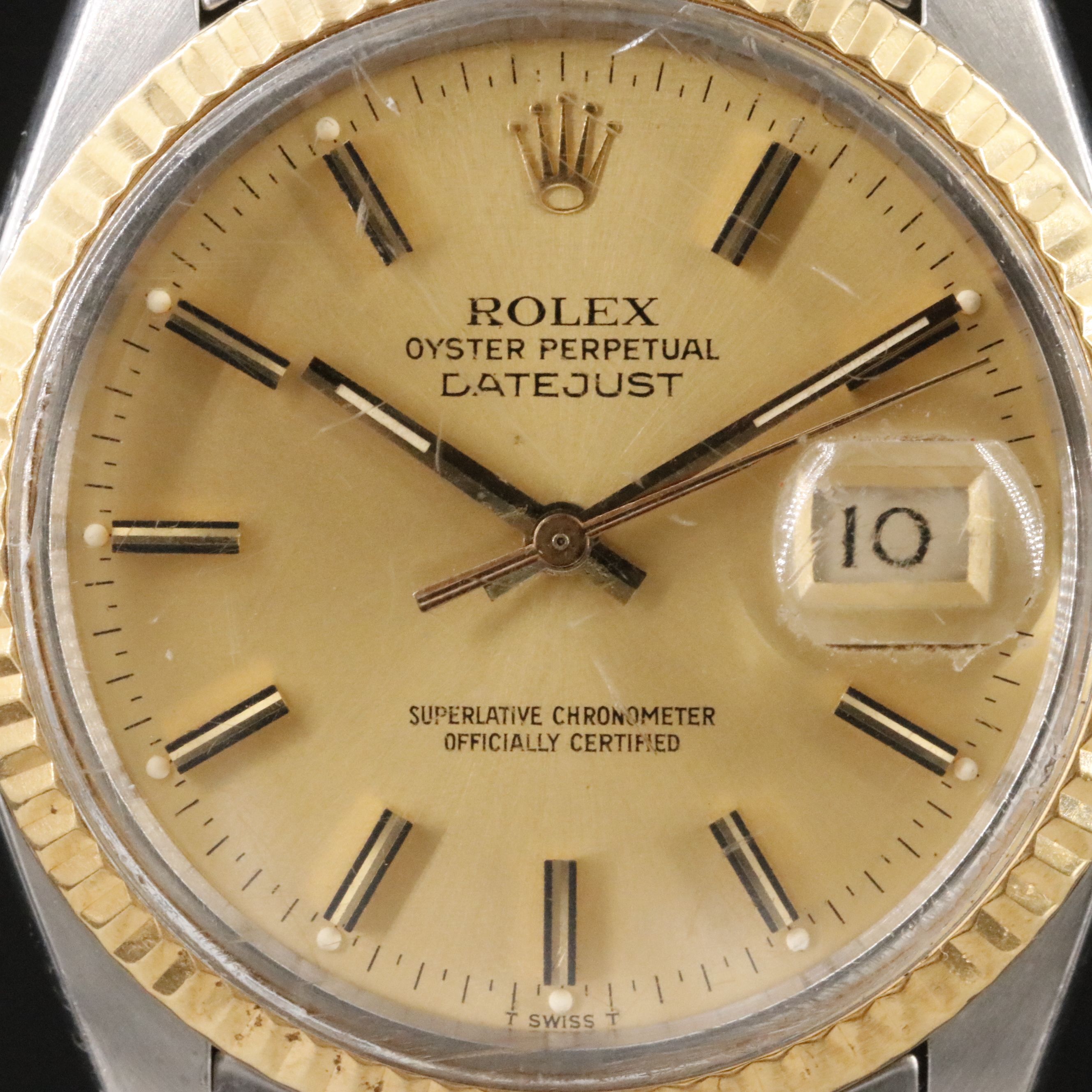 1984 Rolex Datejust 18K & Steelinox Model 16013 Watch