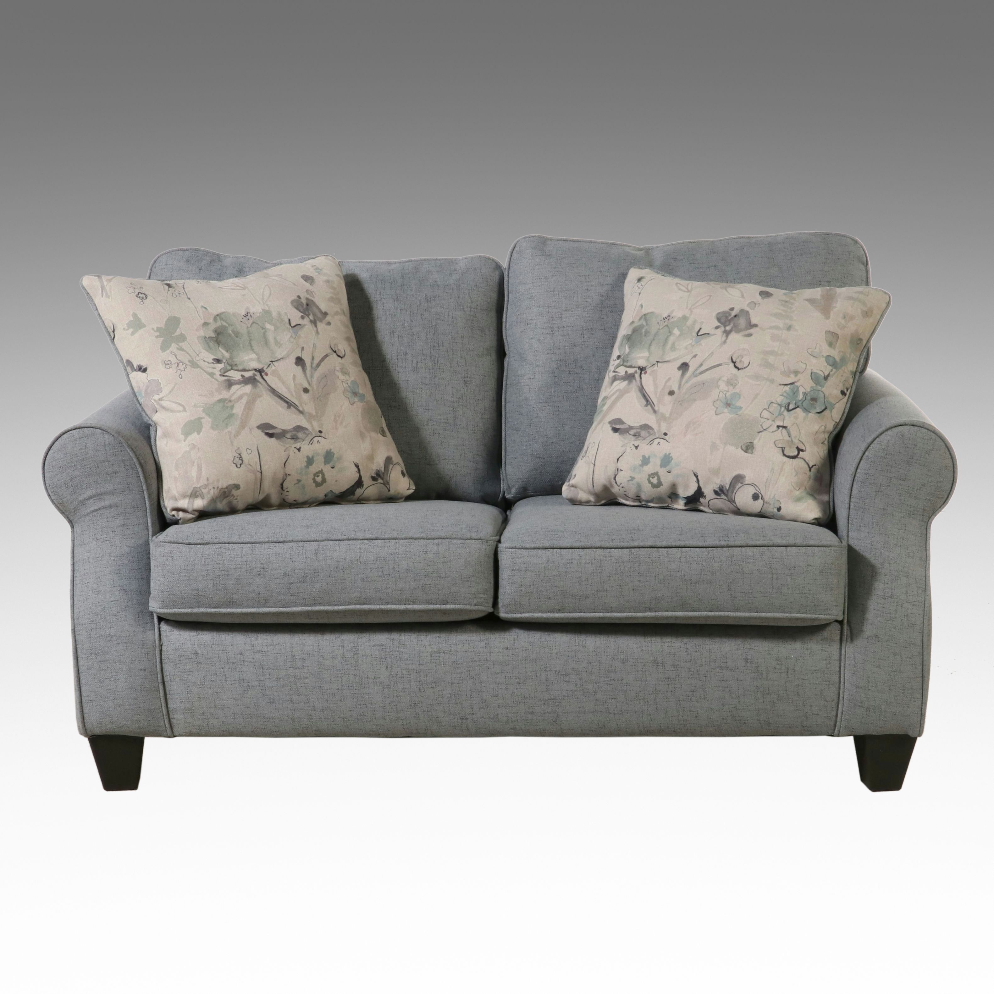 Wood House Upholstery Modern Traditional Loveseat