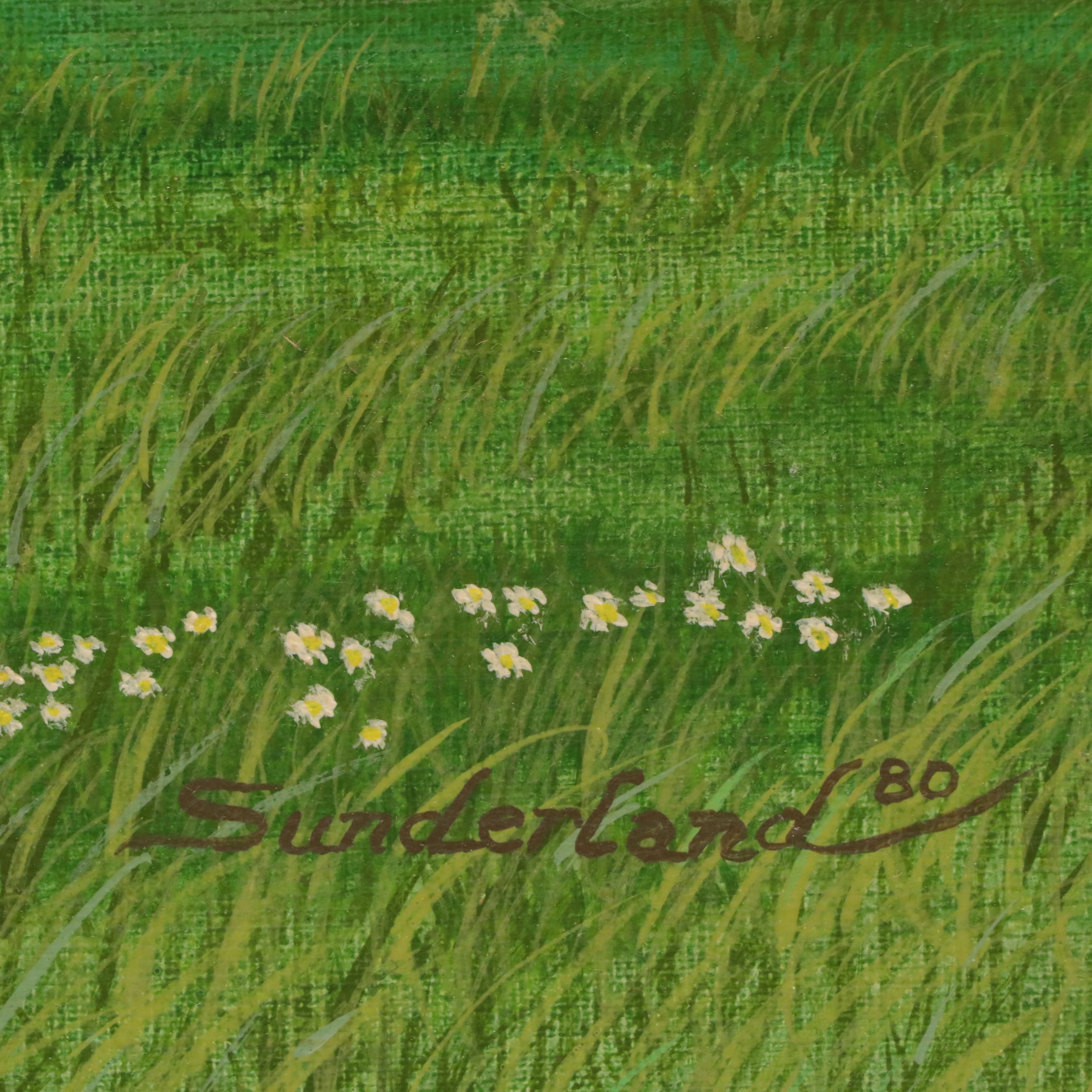 John Sunderland Acrylic Painting, 1980