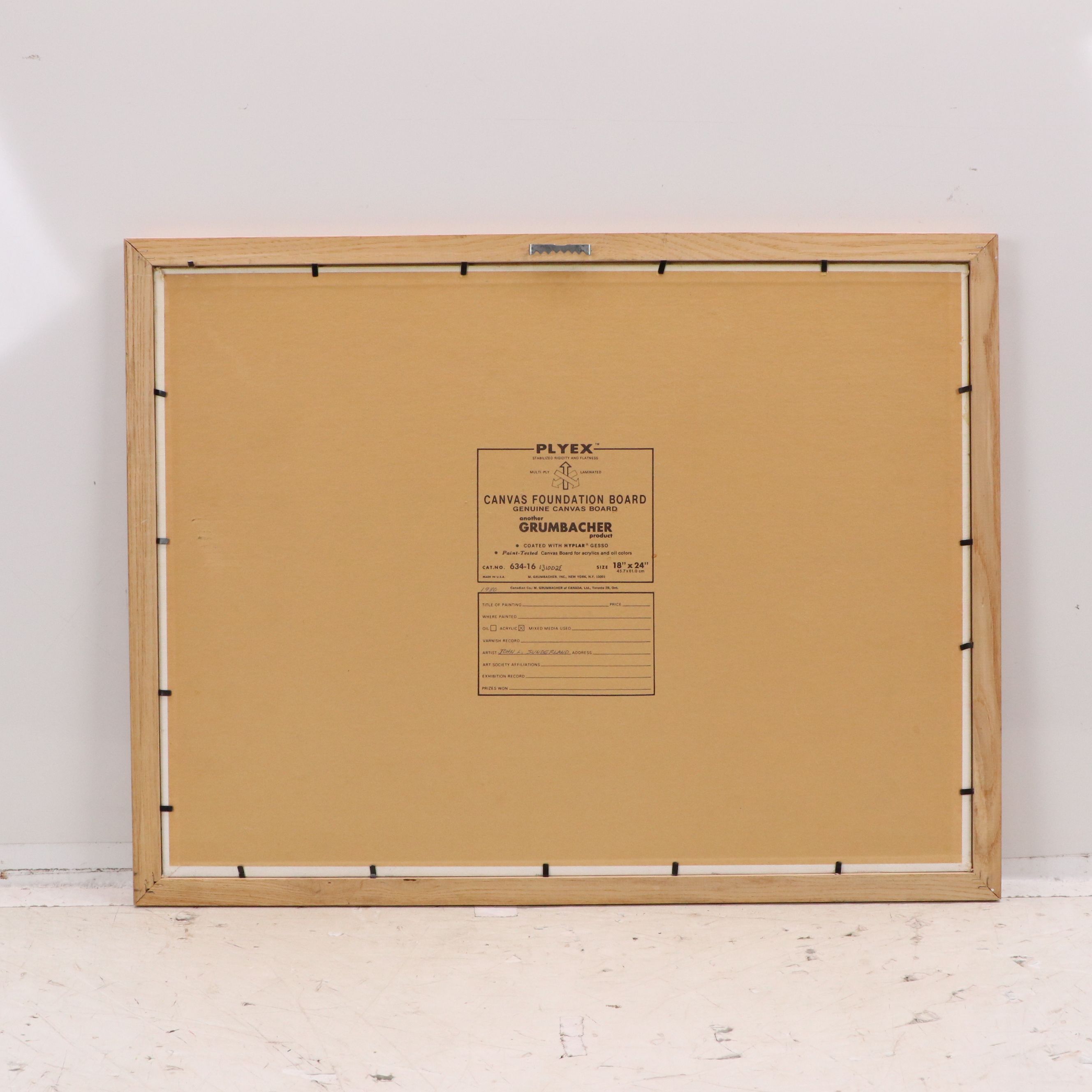 John Sunderland Acrylic Painting, 1980