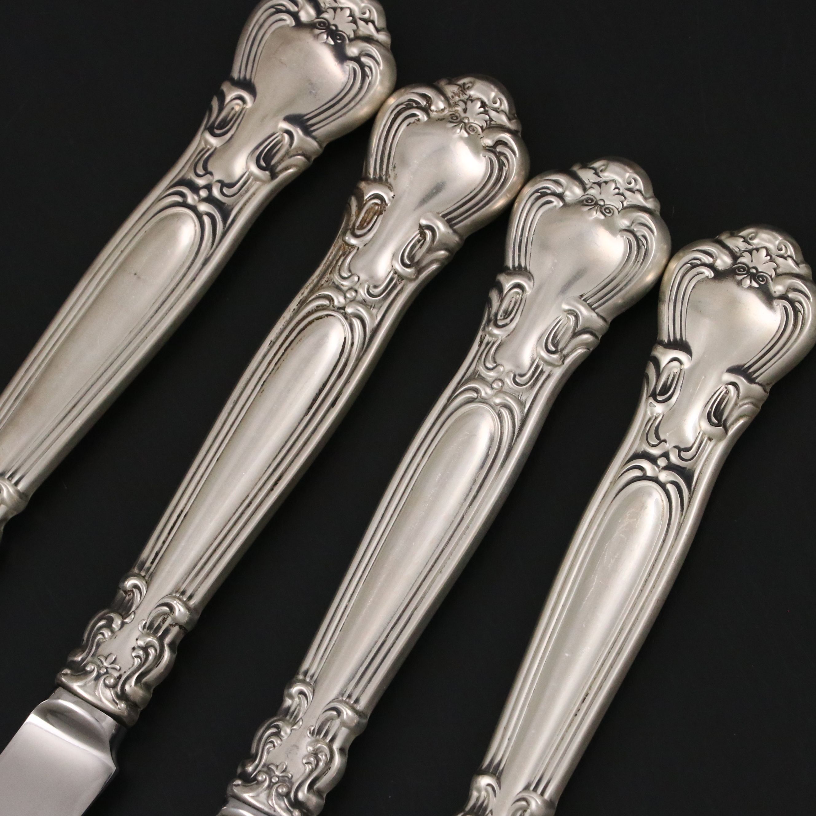 Gorham "Chantilly" Sterling Silver Handled Steak Knives