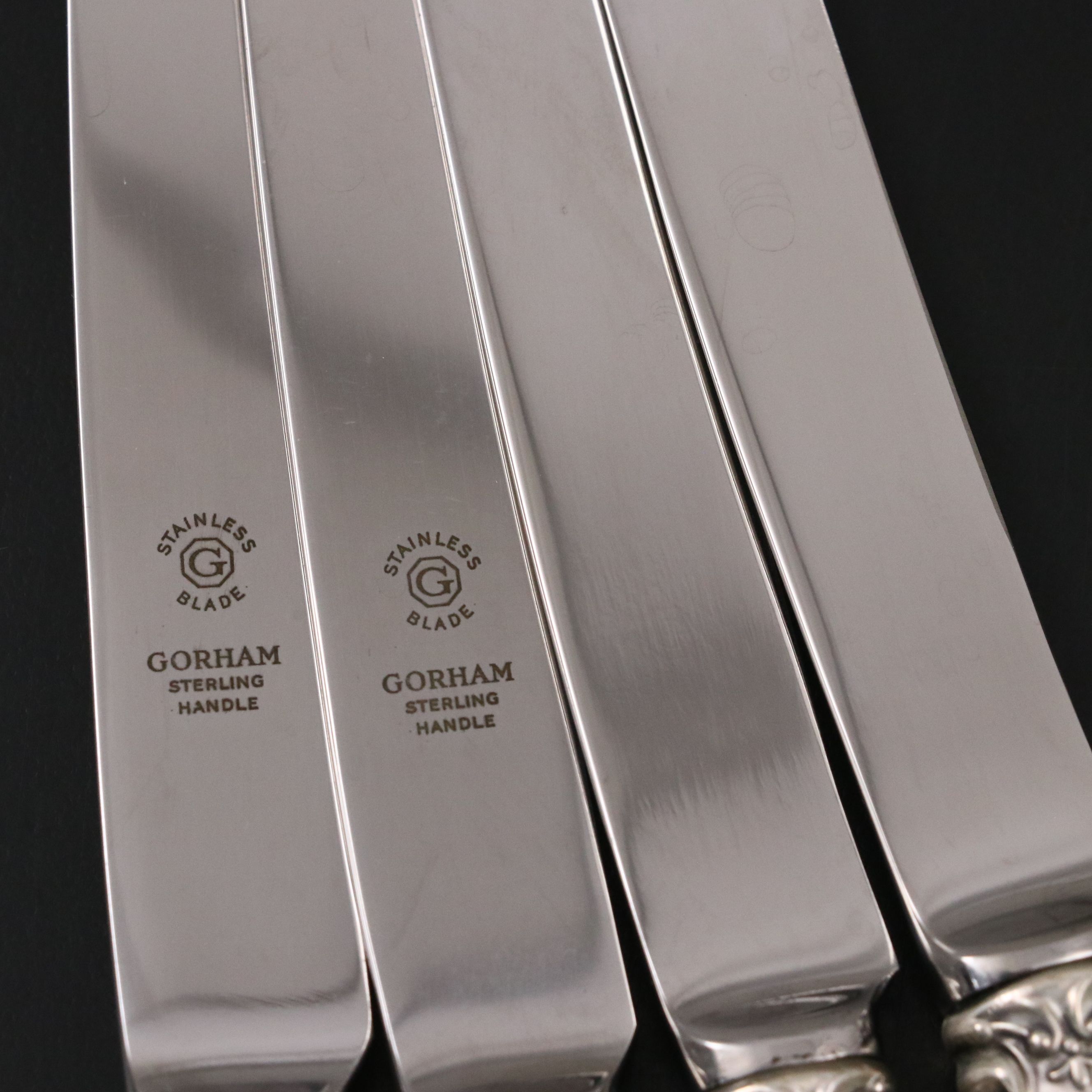 Gorham "Chantilly" Sterling Silver Handled Steak Knives