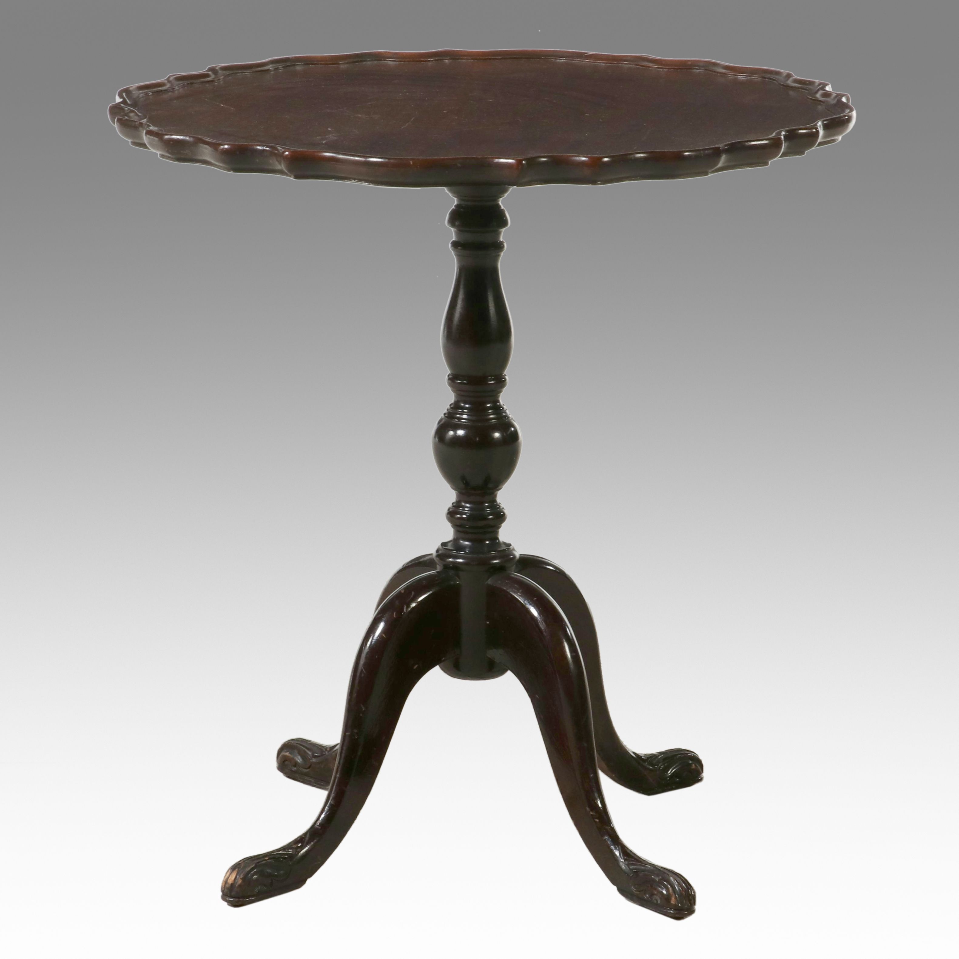Chippendale Style Mahogany Pie Crust Pedestal Table, Late 19th/Early 20th C.